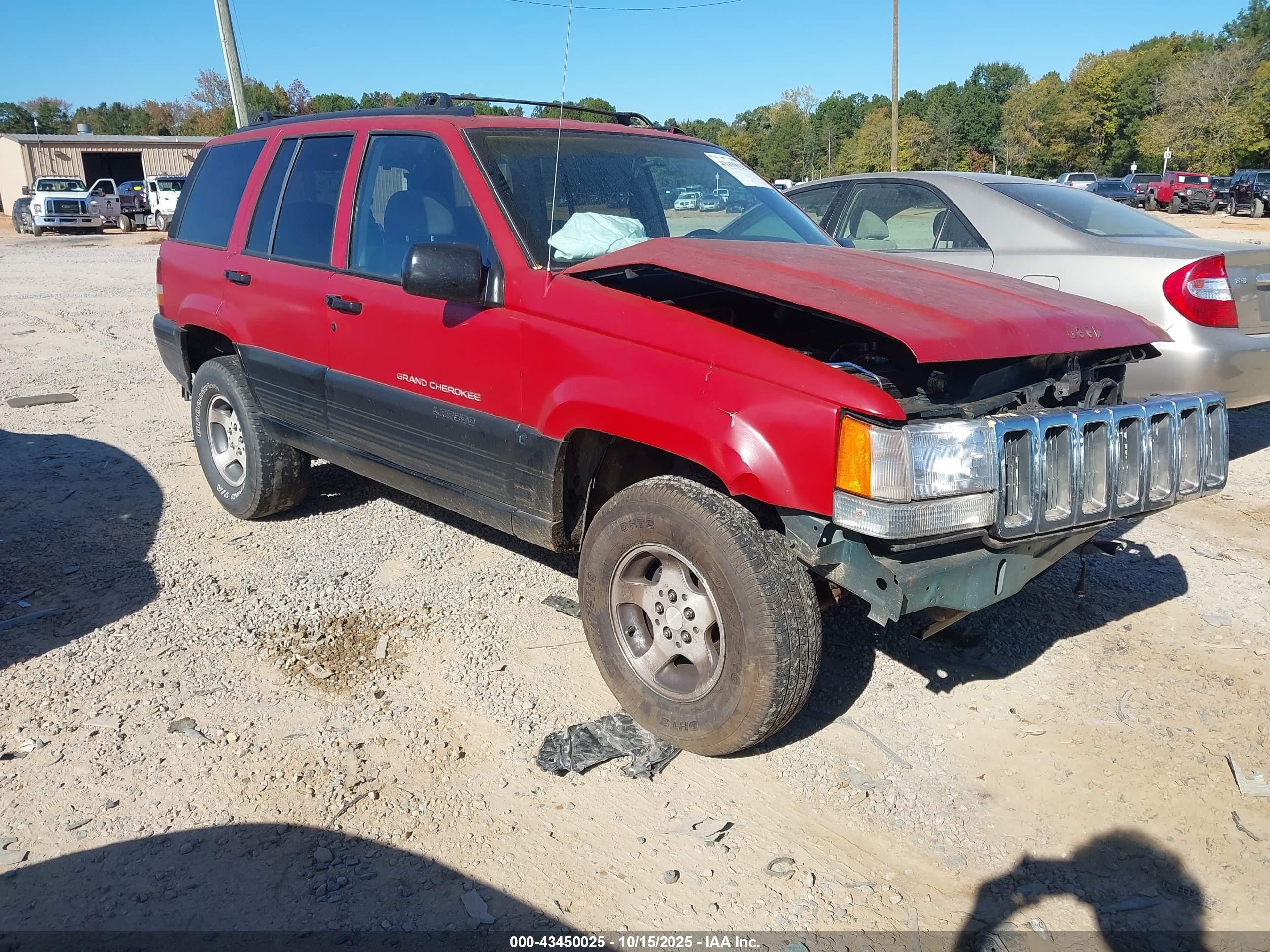 1996 Jeep Grand Cherokee Laredo Red vin: 1J4FX58S5TC397274