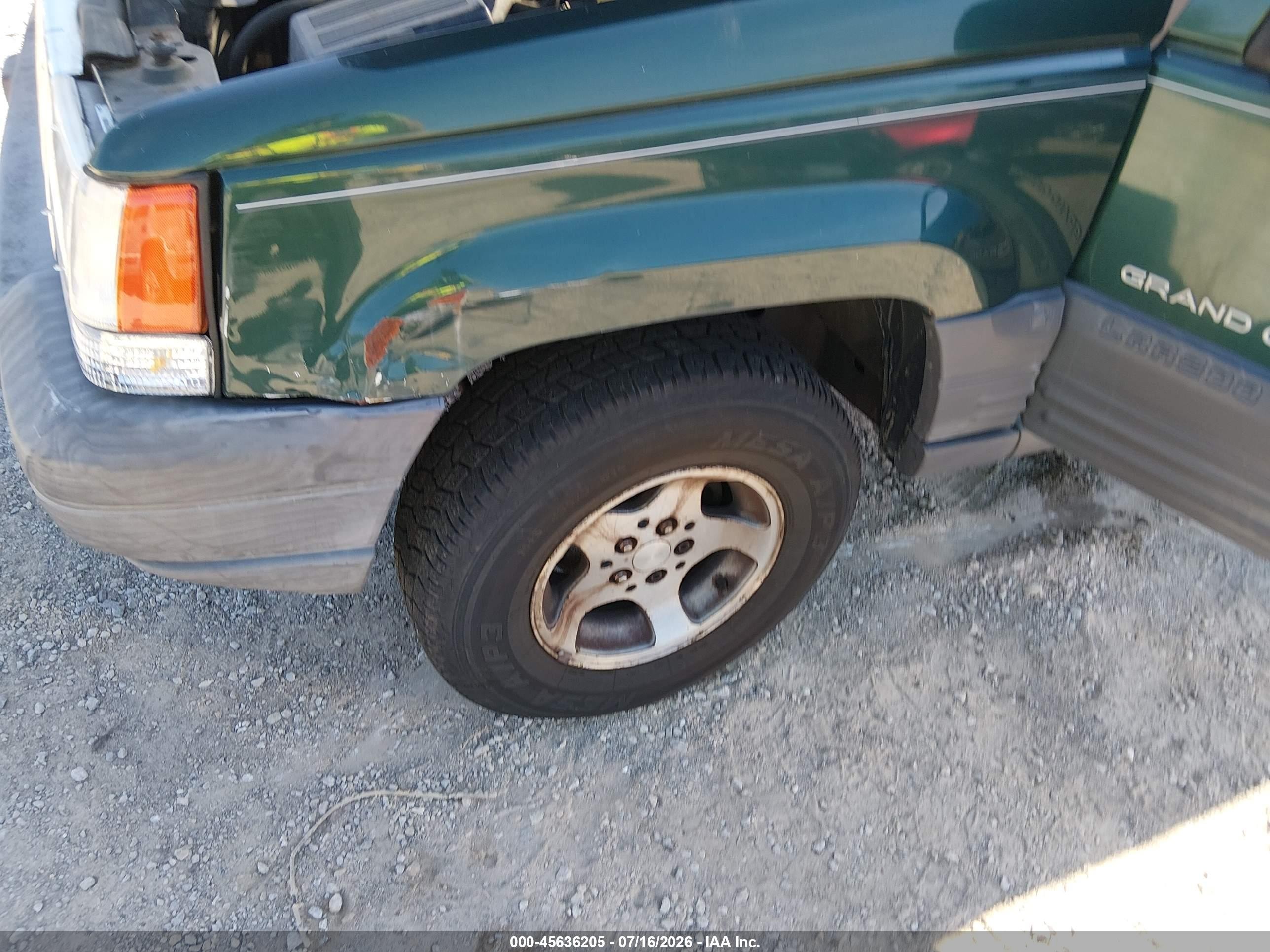 1998 Jeep Grand Cherokee Laredo Green vin: 1J4FX58S8WC145460