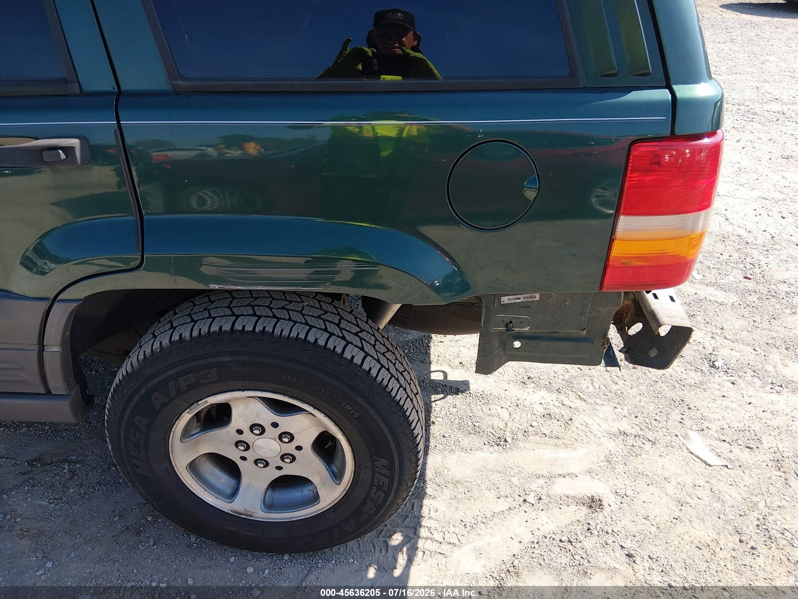 1998 Jeep Grand Cherokee Laredo Green vin: 1J4FX58S8WC145460