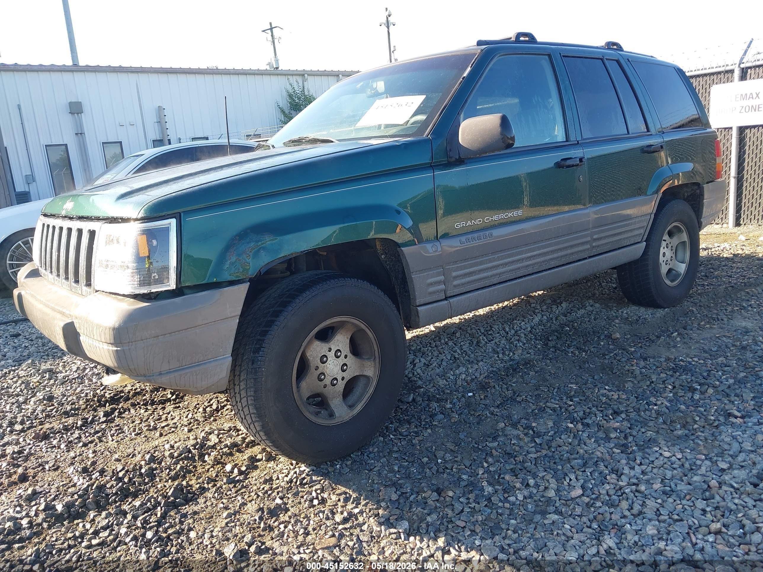 1998 Jeep Grand Cherokee Laredo Green vin: 1J4FX58S9WC124908