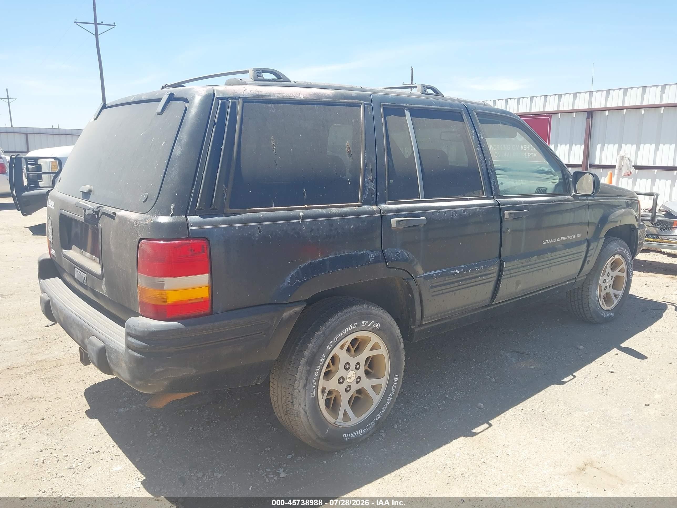 1997 Jeep Grand Cherokee Limited Black vin: 1J4FX78S4VC763580
