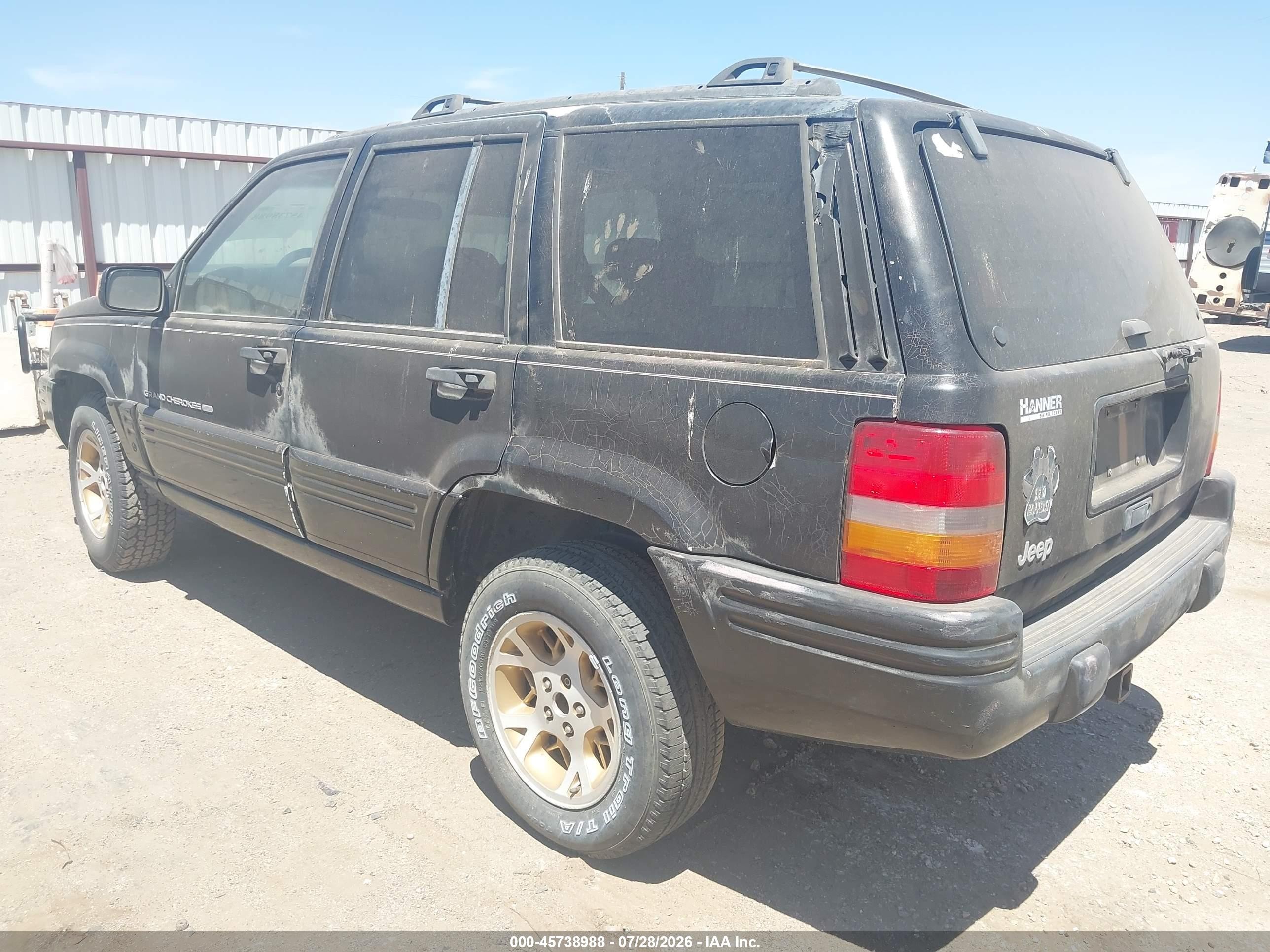 1997 Jeep Grand Cherokee Limited Black vin: 1J4FX78S4VC763580