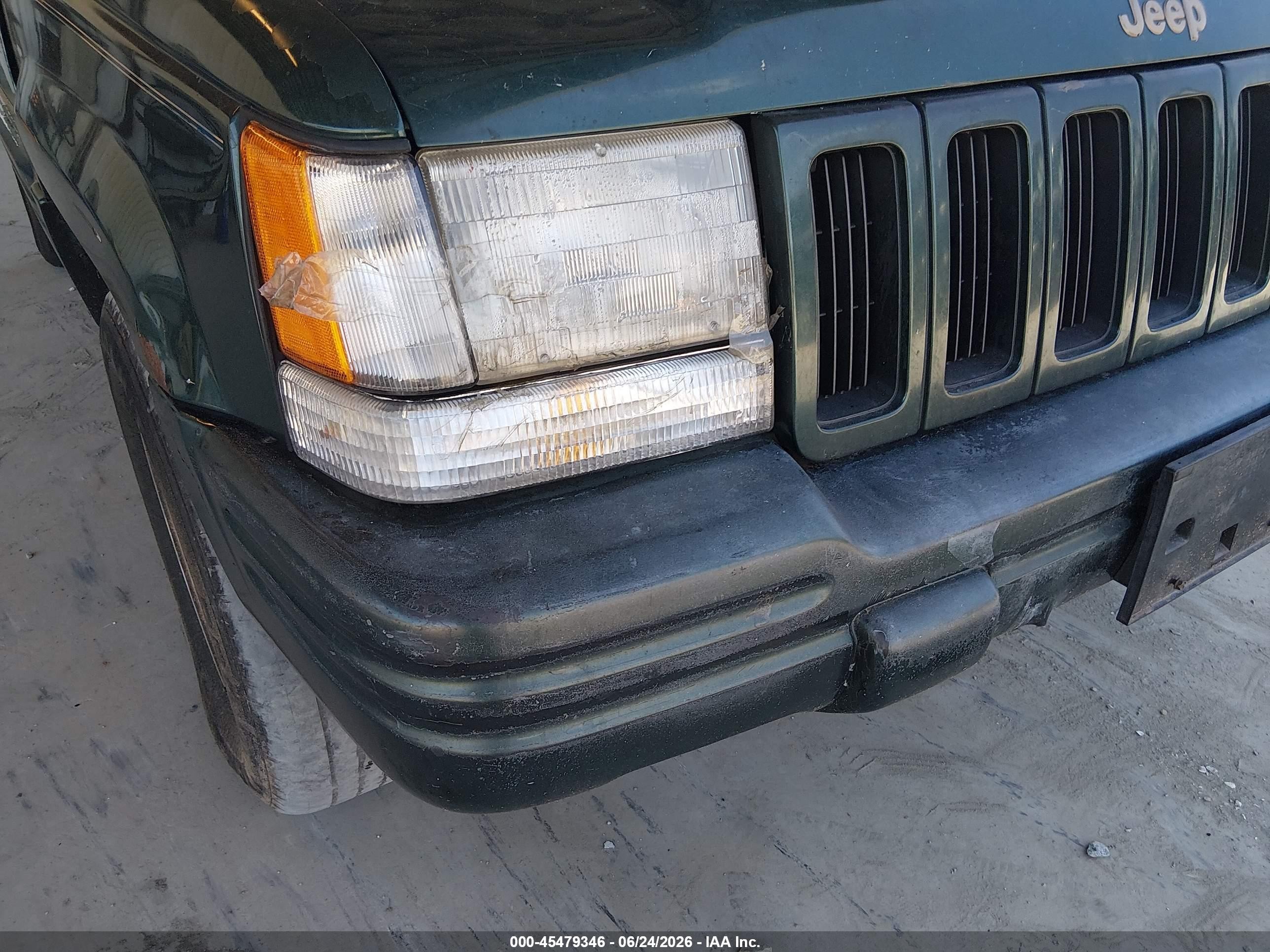1998 Jeep Grand Cherokee Limited Green vin: 1J4FX78S5WC196605