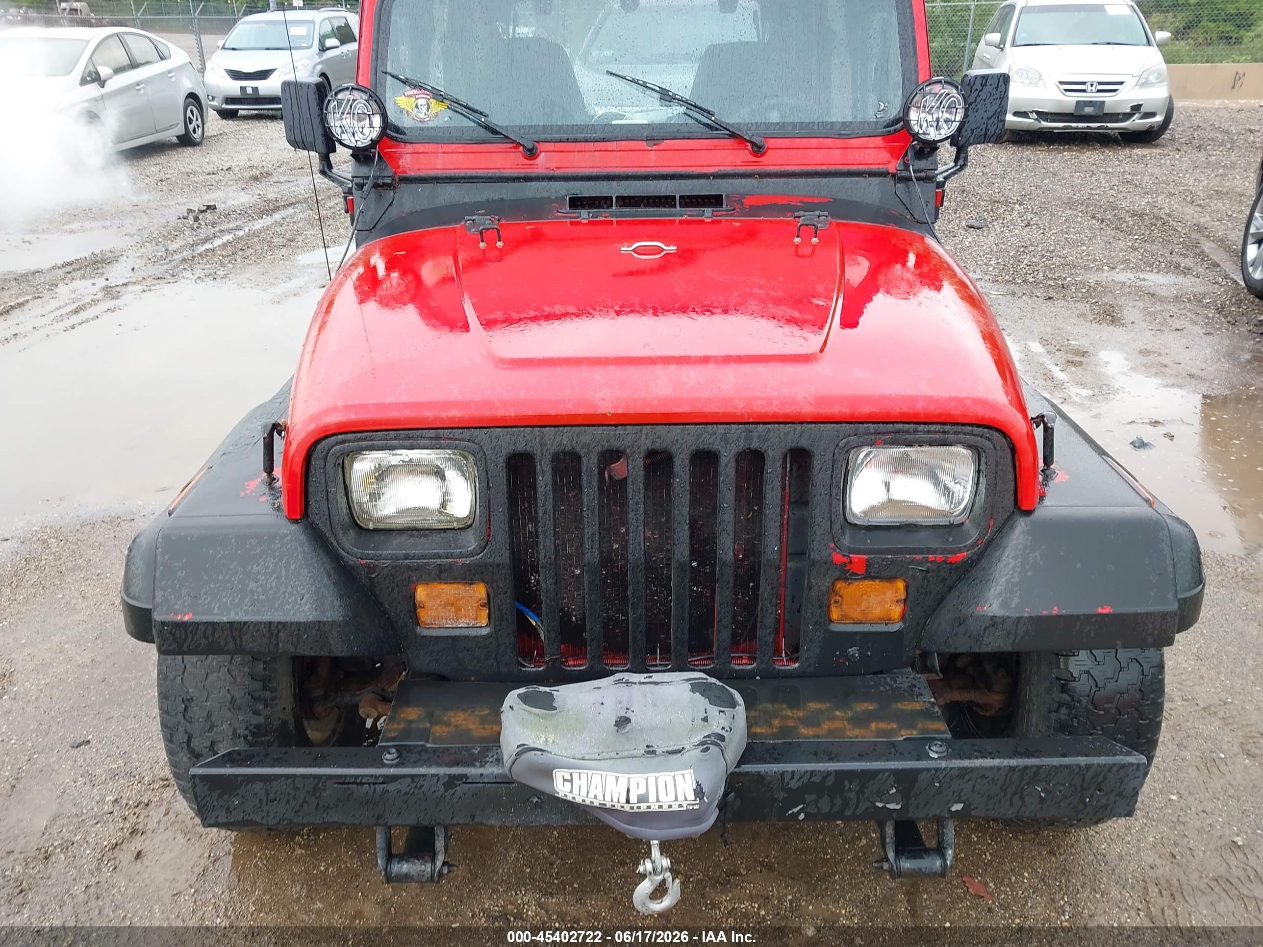1993 Jeep Wrangler / Yj S Red vin: 1J4FY19P1PP207596