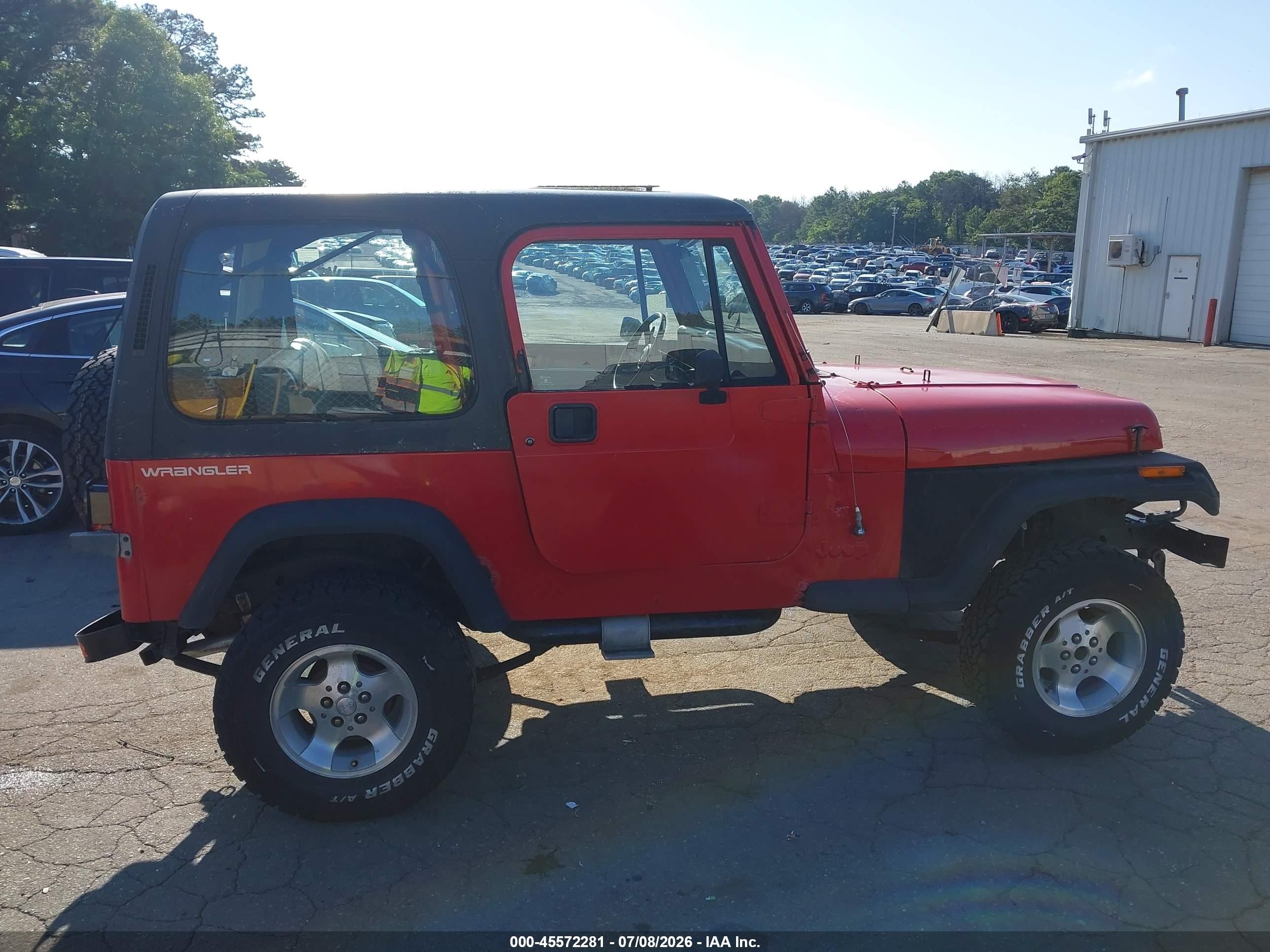 1993 Jeep Wrangler / Yj S Красный vin: 1J4FY19P3PP221399
