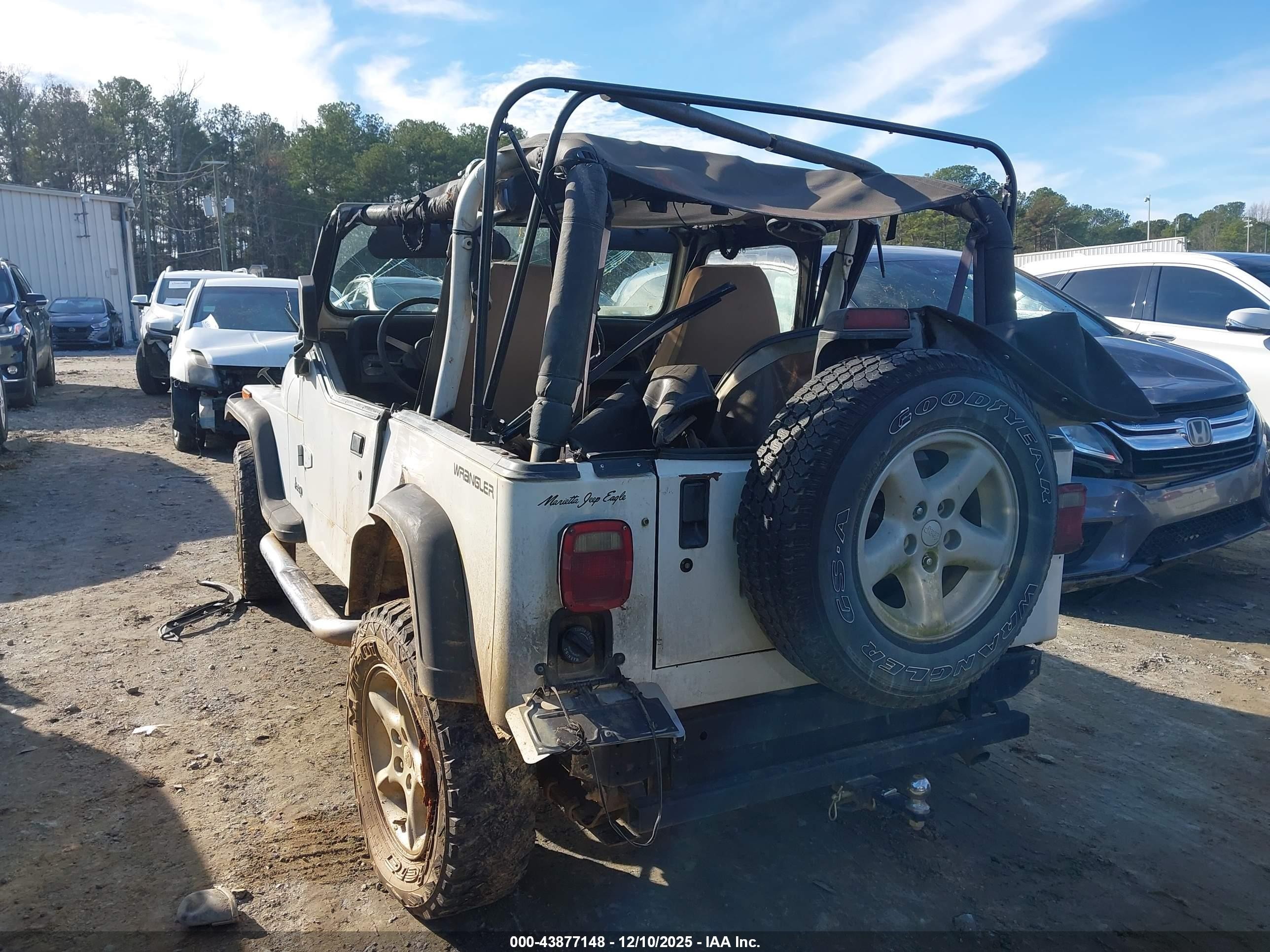 1994 Jeep Wrangler / Yj S White vin: 1J4FY19P3RP455674