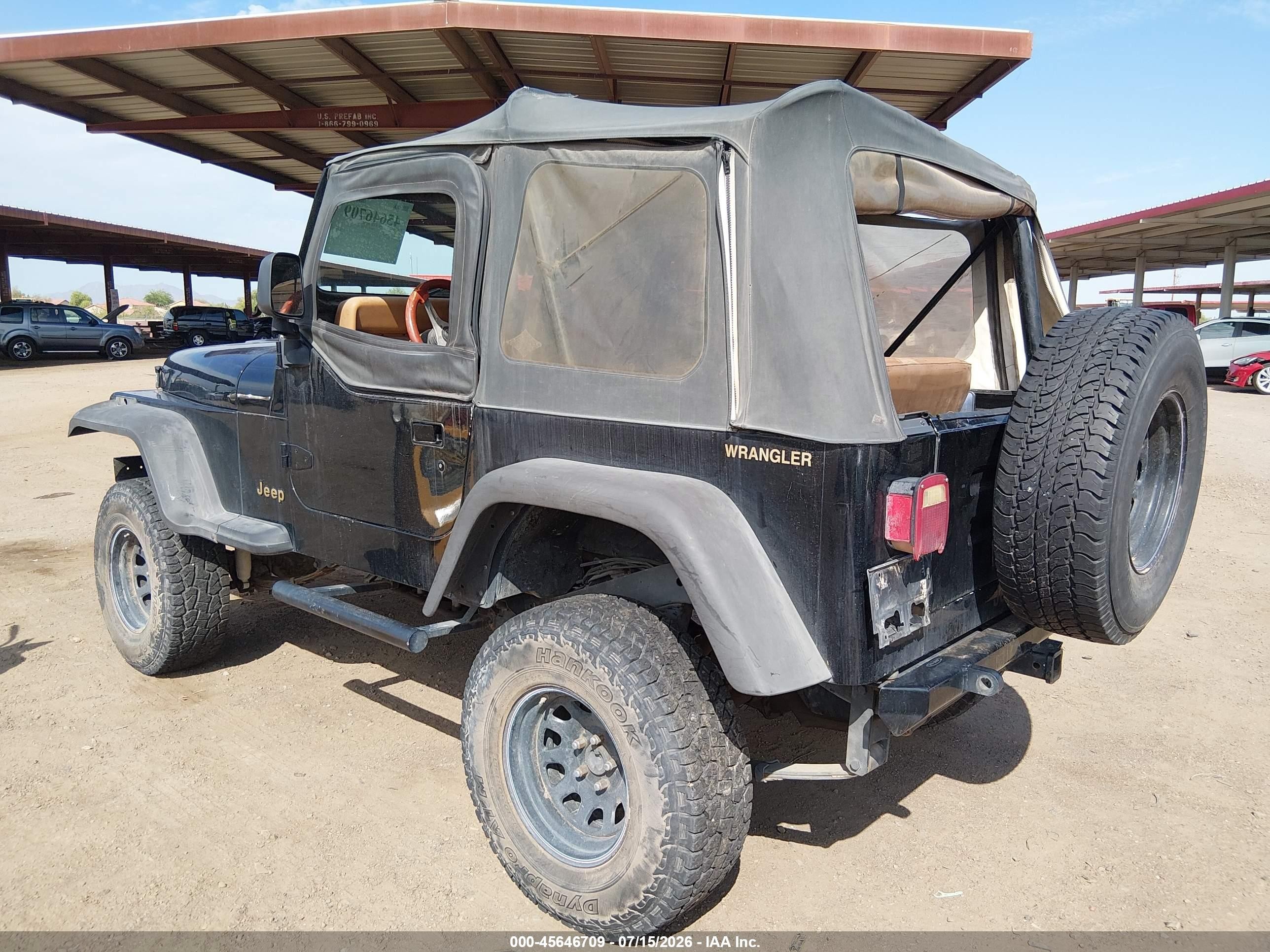 1995 Jeep Wrangler / Yj S/rio Grande Black vin: 1J4FY19P3SP200304
