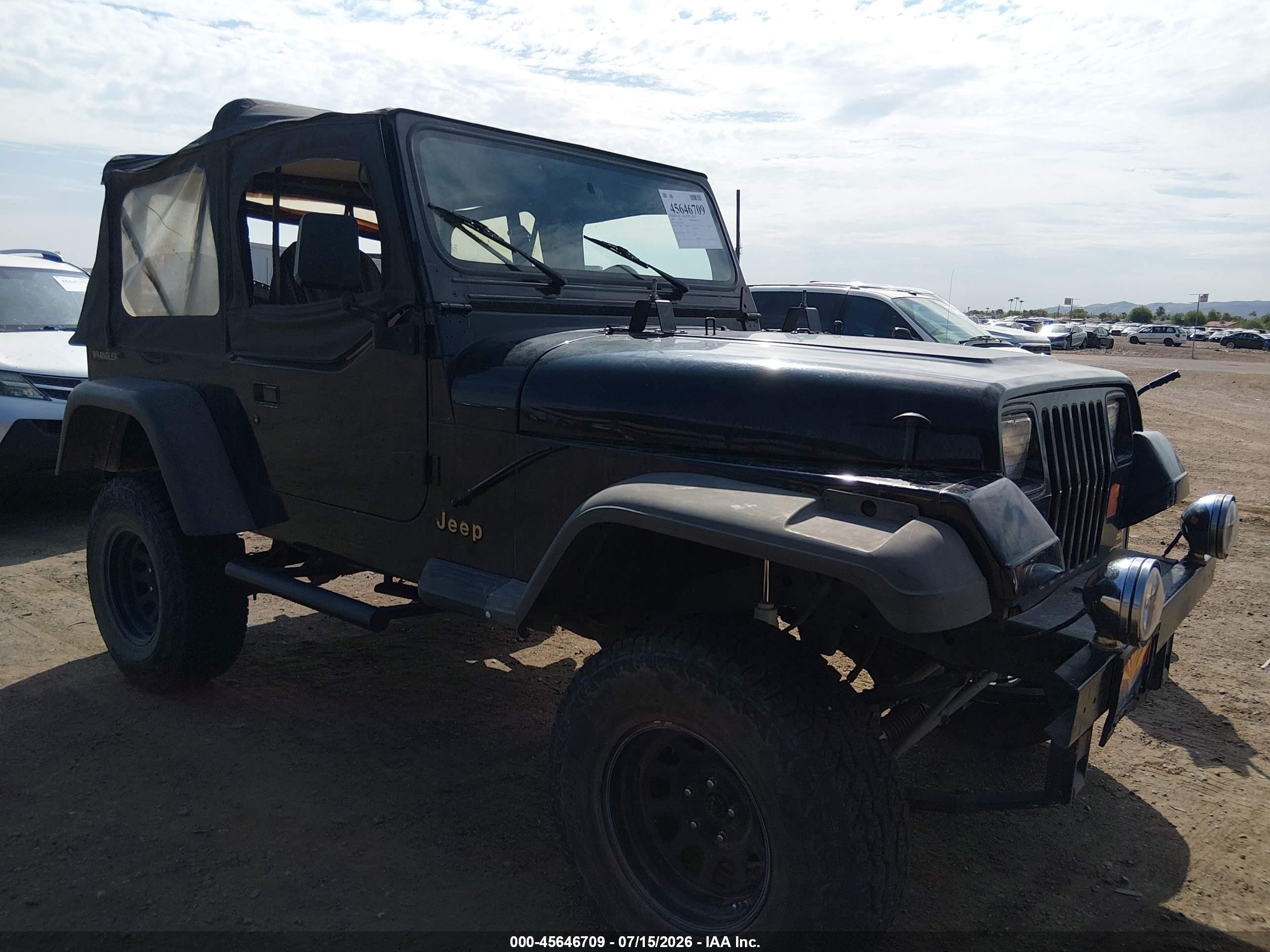 1995 Jeep Wrangler / Yj S/rio Grande Black vin: 1J4FY19P3SP200304
