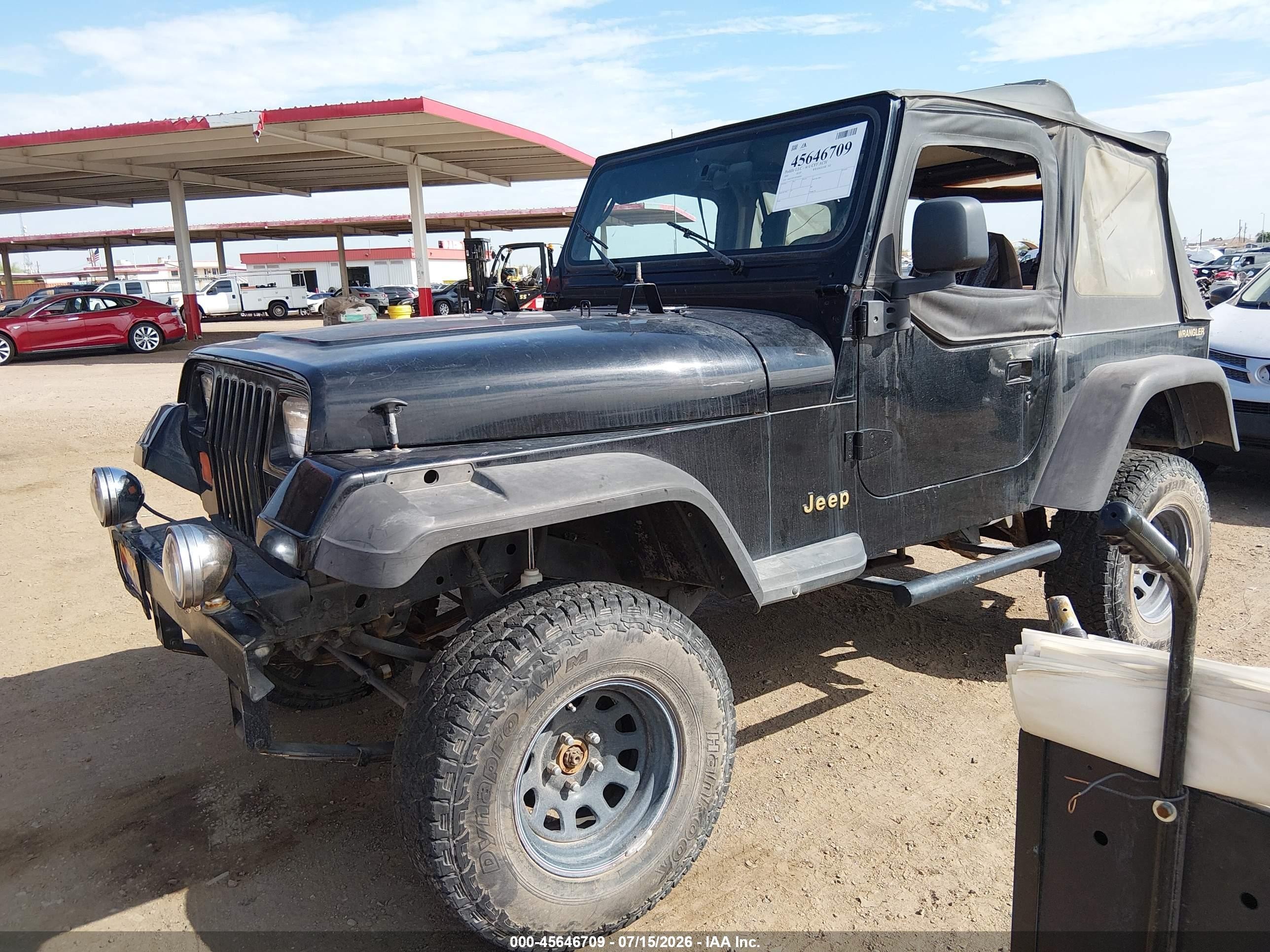 1995 Jeep Wrangler / Yj S/rio Grande Black vin: 1J4FY19P3SP200304