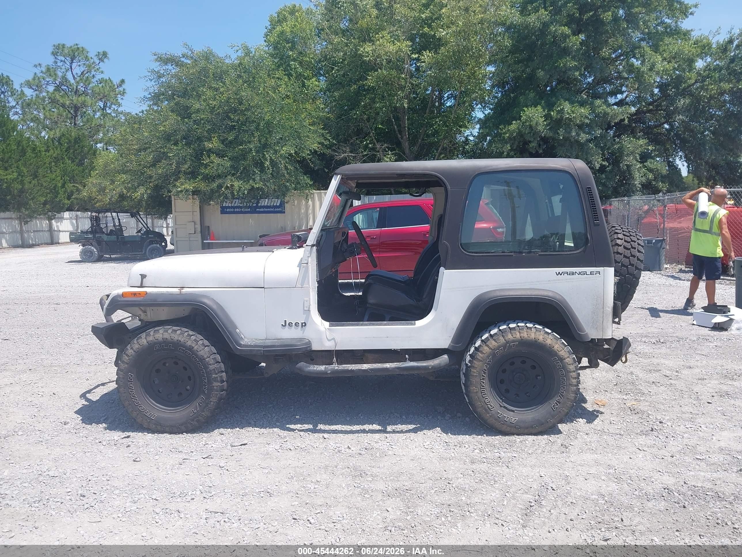 1995 Jeep Wrangler / Yj S/rio Grande White vin: 1J4FY19P3SP271664