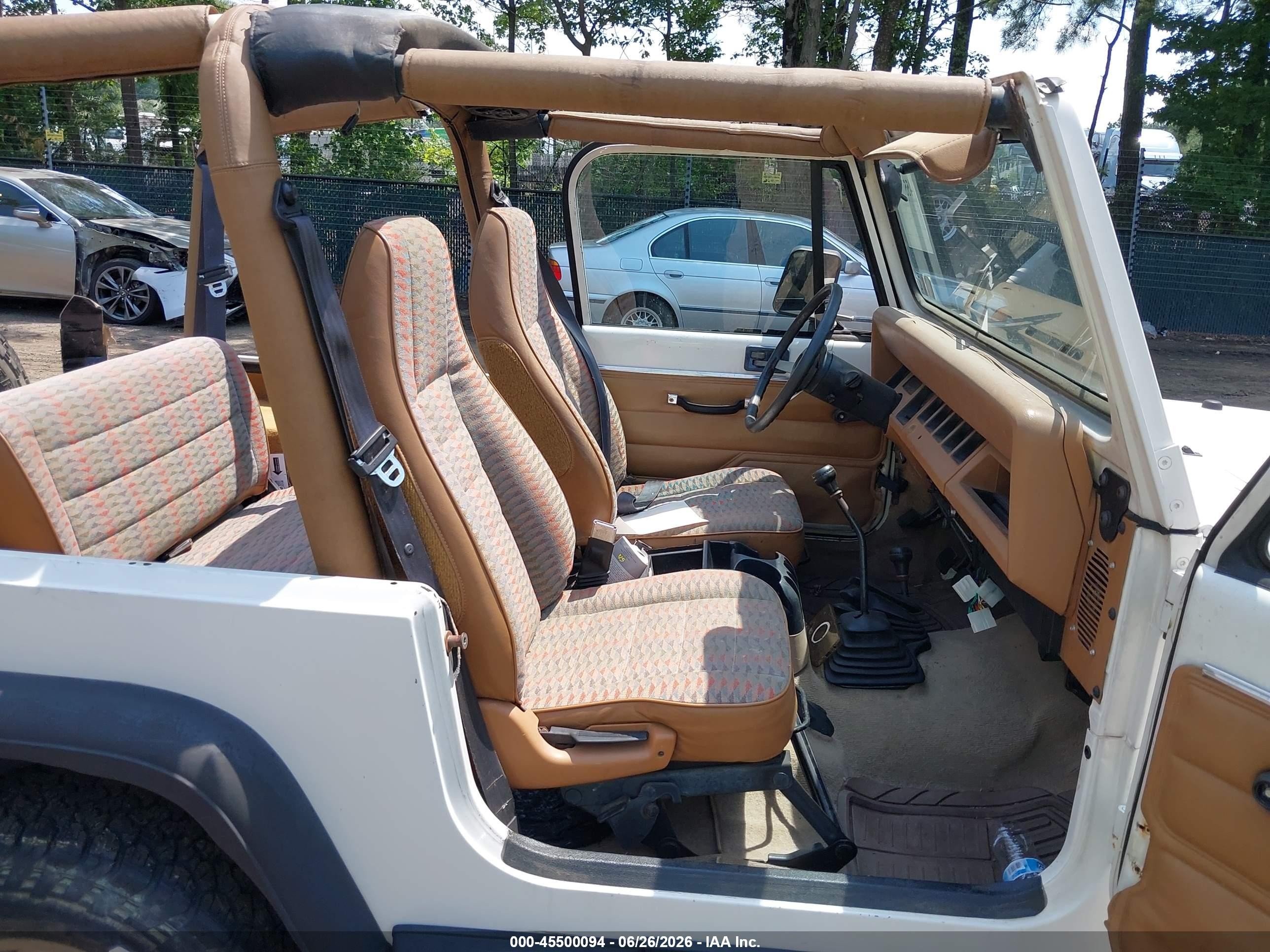 1995 Jeep Wrangler / Yj S/rio Grande White vin: 1J4FY19P3SP302539
