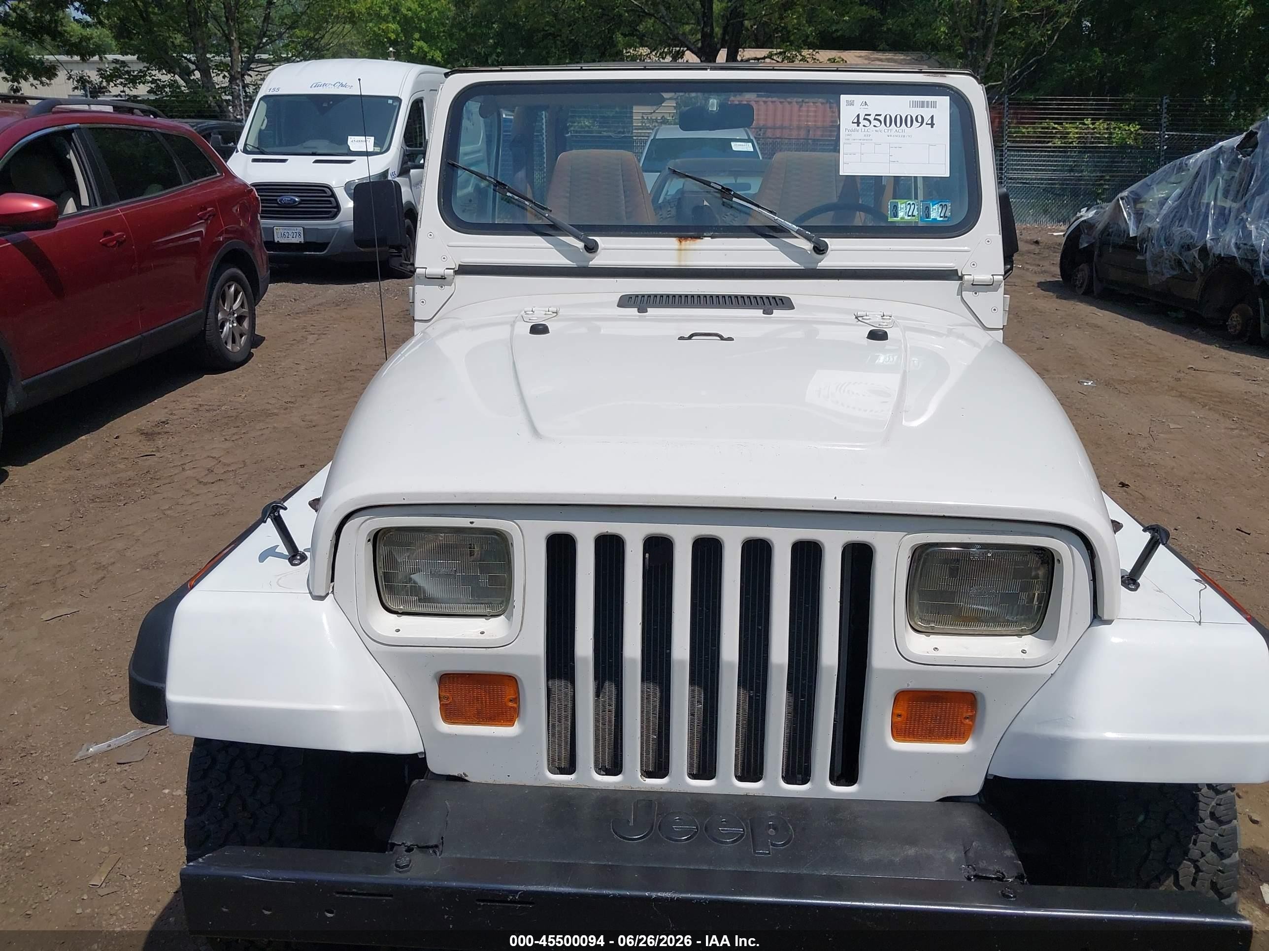 1995 Jeep Wrangler / Yj S/rio Grande White vin: 1J4FY19P3SP302539