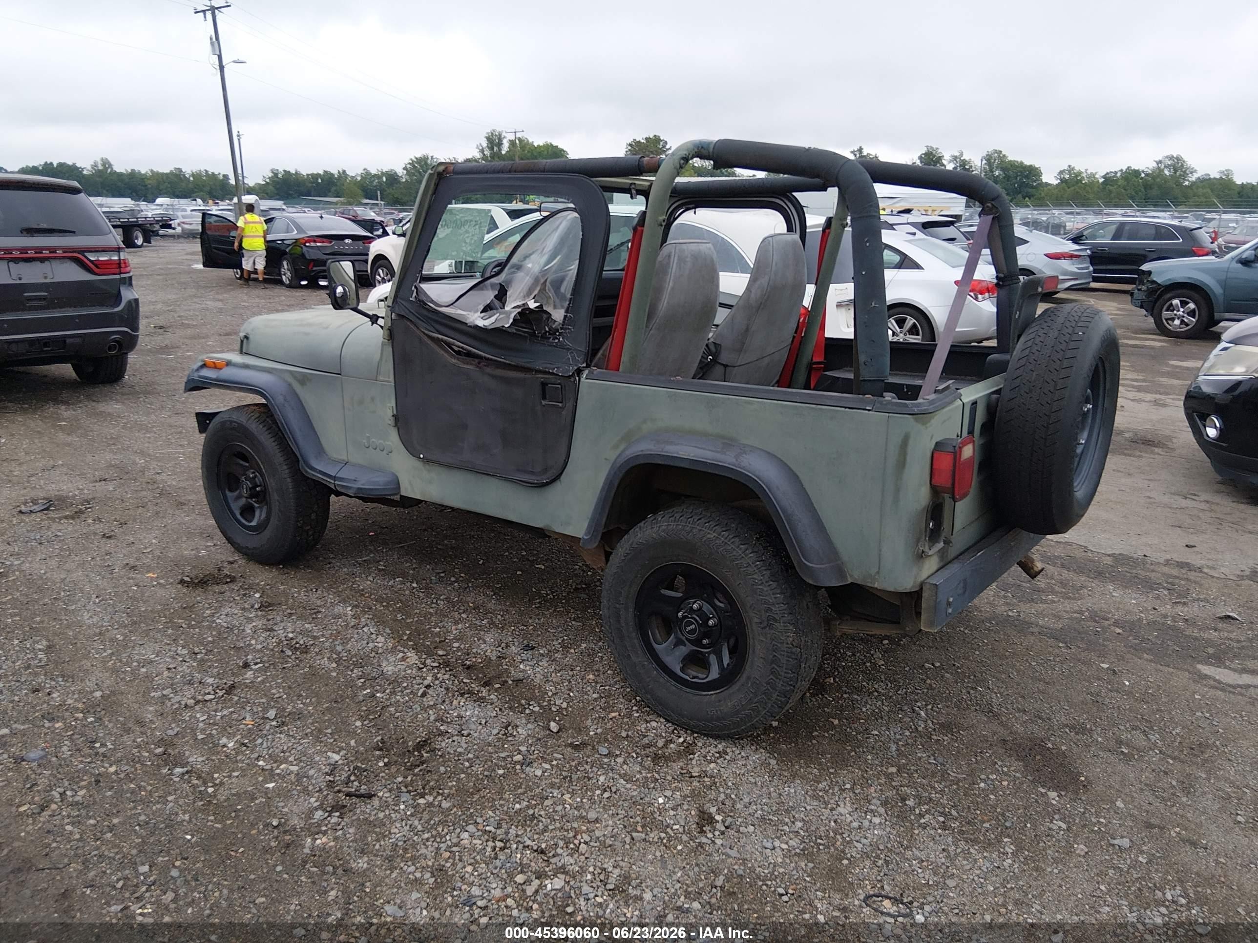 1995 Jeep Wrangler / Yj S/rio Grande Green vin: 1J4FY19P4SP273911