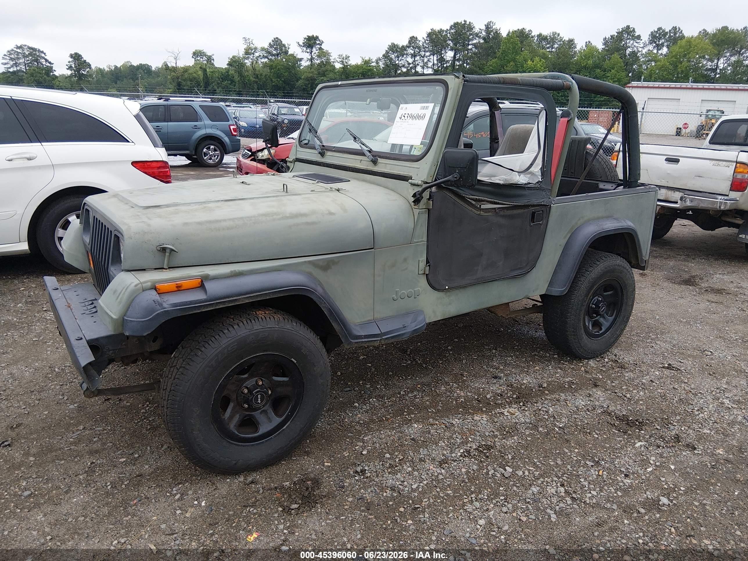1995 Jeep Wrangler / Yj S/rio Grande Green vin: 1J4FY19P4SP273911