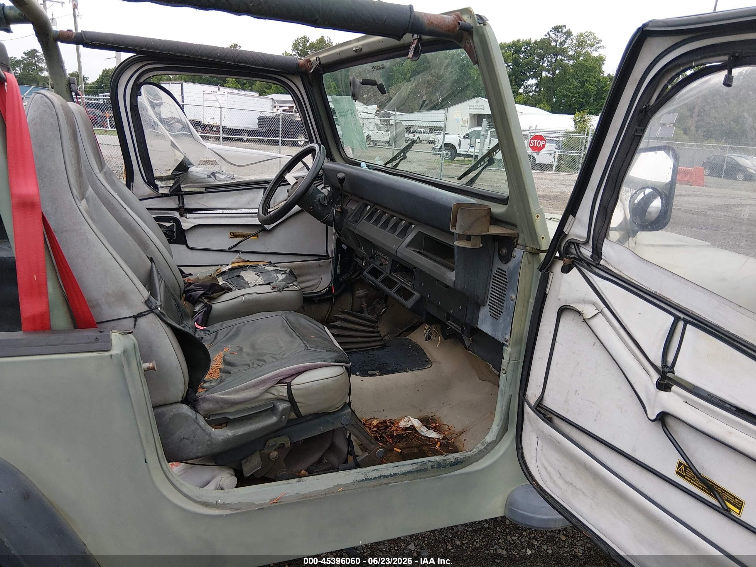 1995 Jeep Wrangler / Yj S/rio Grande Green vin: 1J4FY19P4SP273911