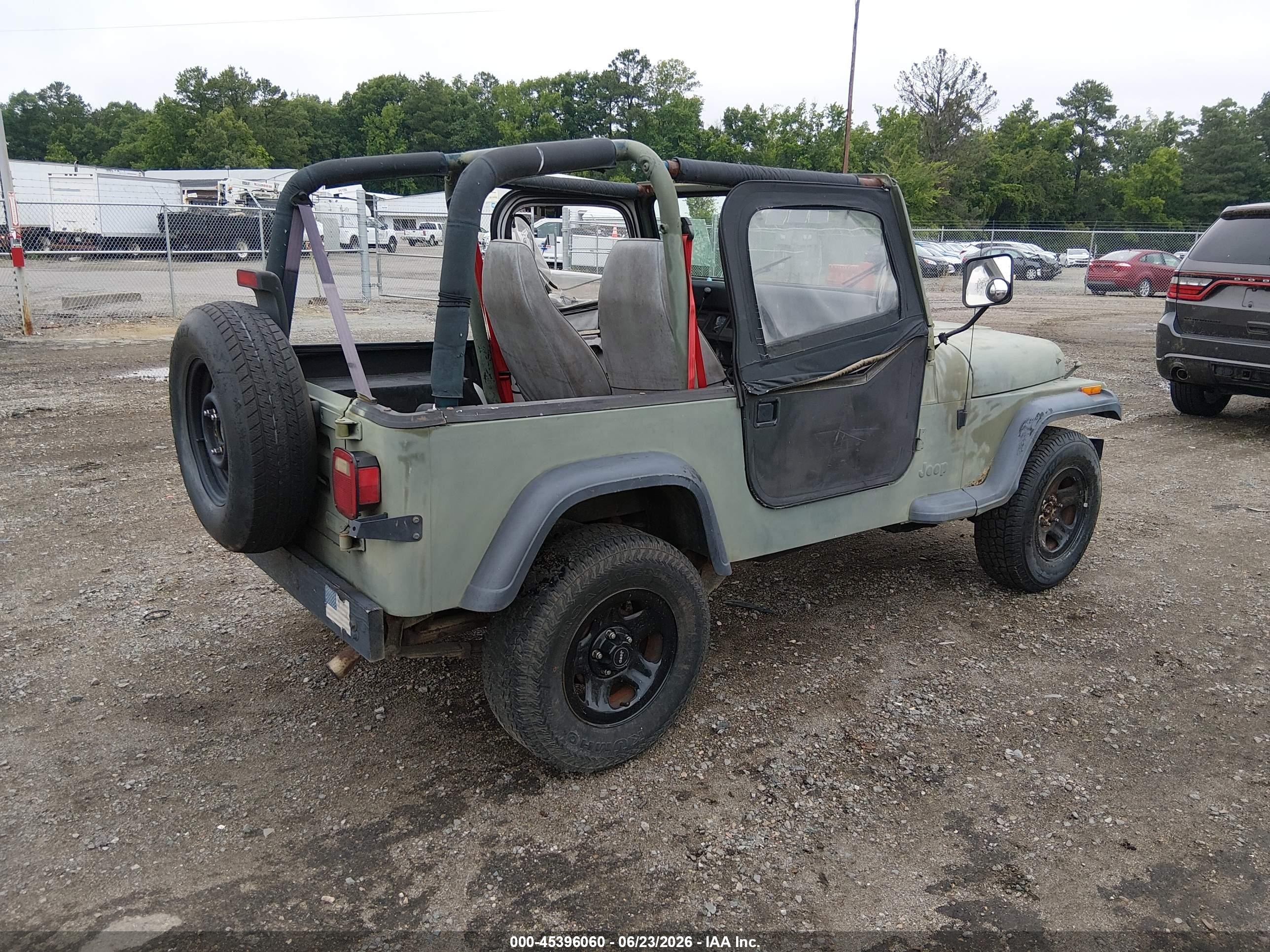 1995 Jeep Wrangler / Yj S/rio Grande Green vin: 1J4FY19P4SP273911