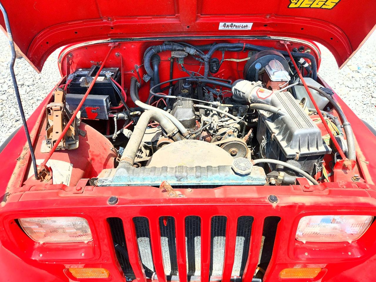 1994 Jeep Wrangler / Yj S Red vin: 1J4FY19P5RP438312