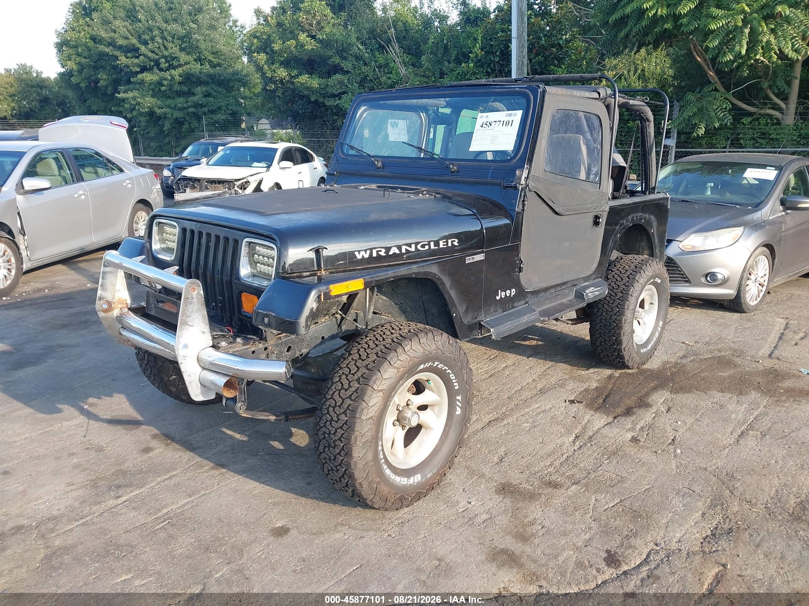 1995 Jeep Wrangler / Yj S/rio Grande Black vin: 1J4FY19P6SP267575
