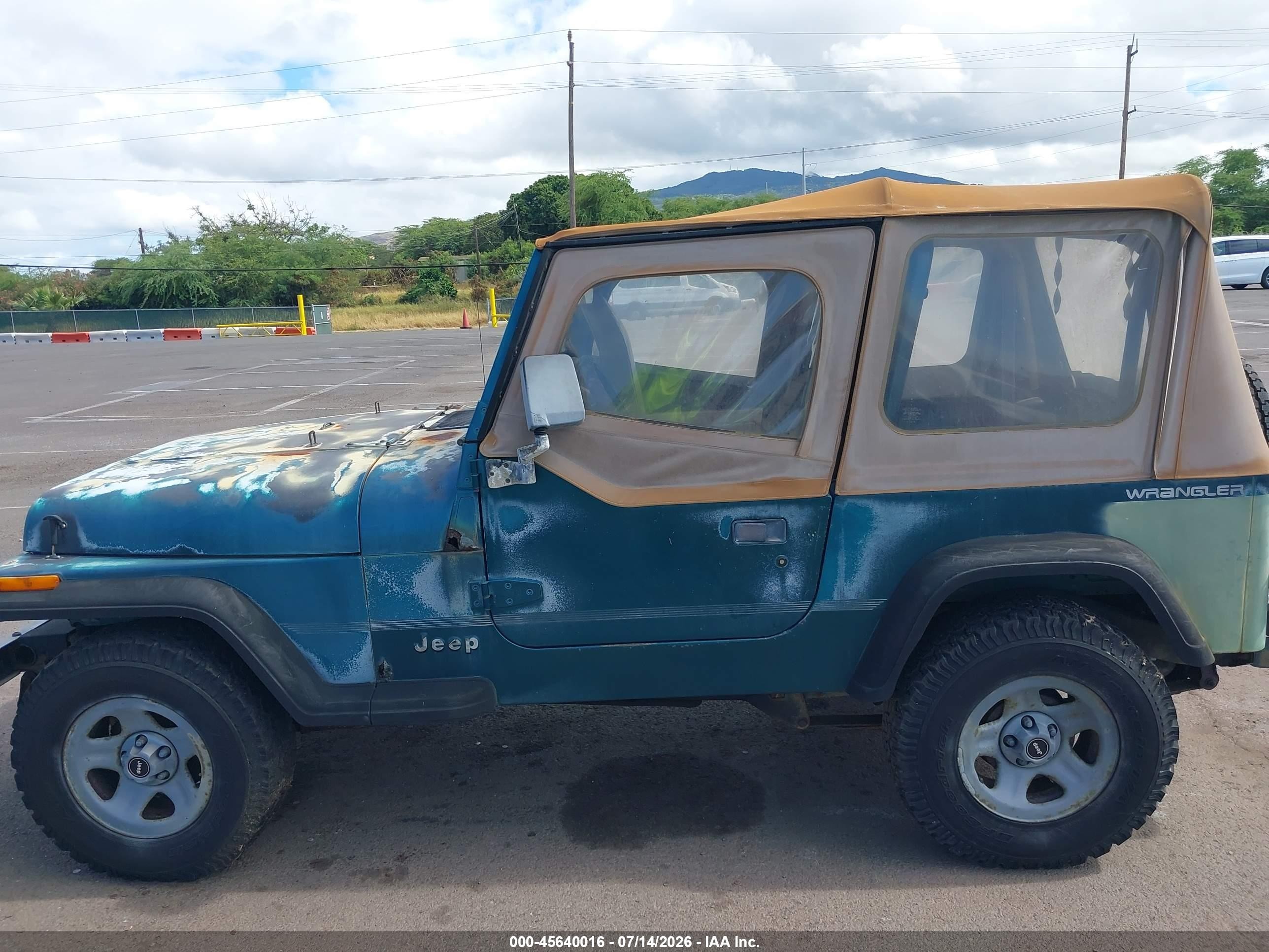 1995 Jeep Wrangler / Yj S/rio Grande Light Blue vin: 1J4FY19P7SP237890