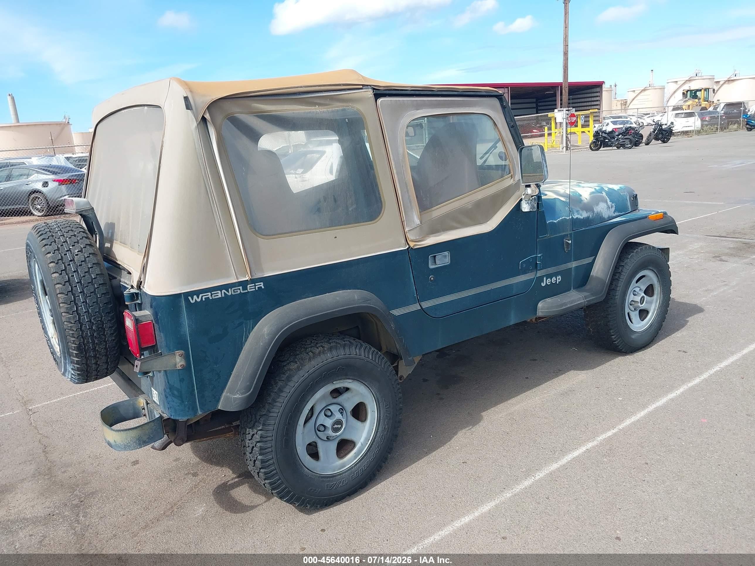 1995 Jeep Wrangler / Yj S/rio Grande Light Blue vin: 1J4FY19P7SP237890