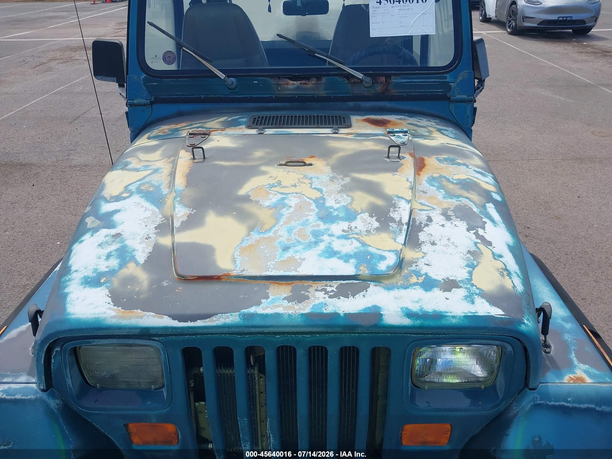 1995 Jeep Wrangler / Yj S/rio Grande Light Blue vin: 1J4FY19P7SP237890