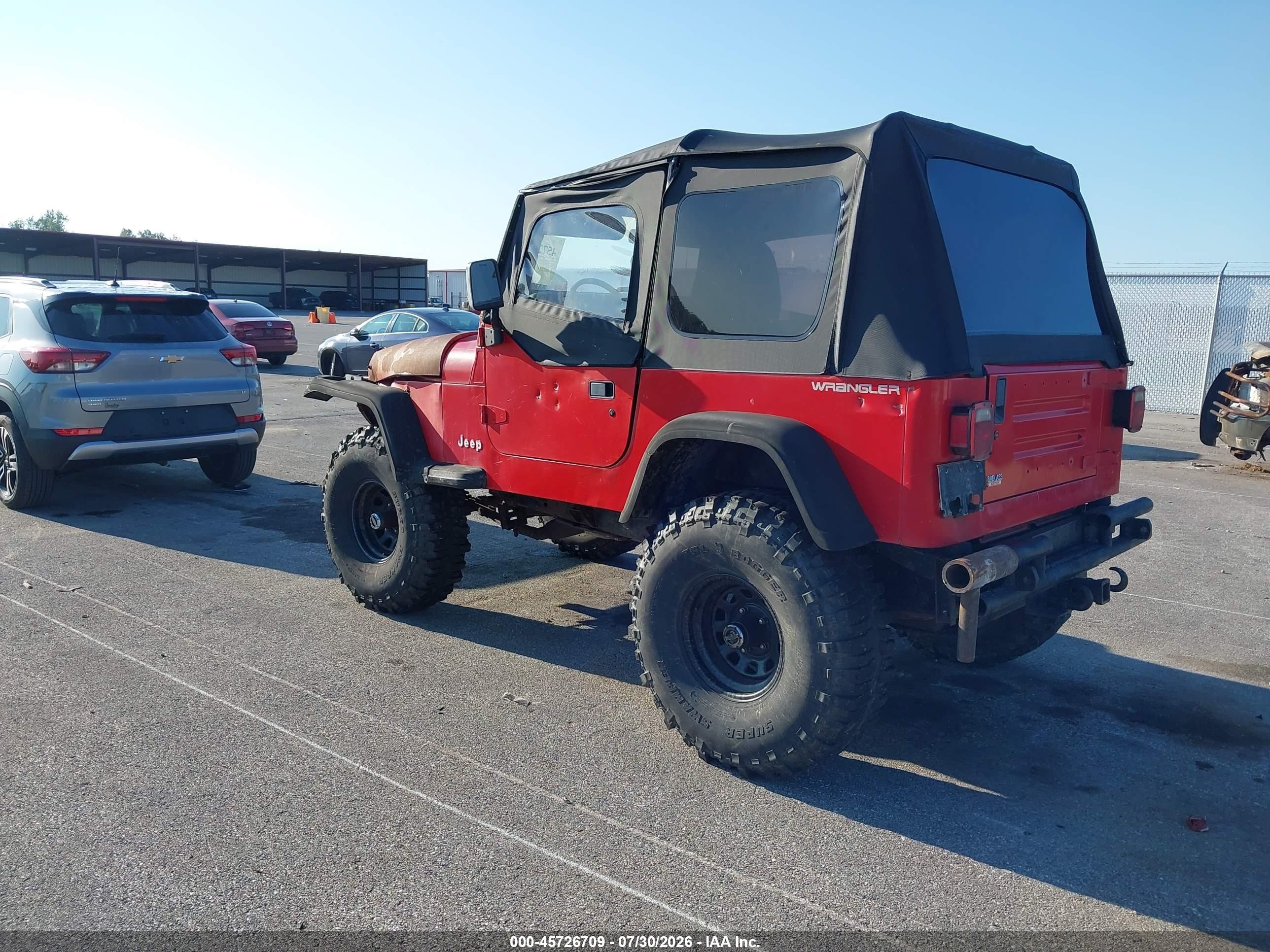 1994 Jeep Wrangler / Yj S Красный vin: 1J4FY19P8RP462667
