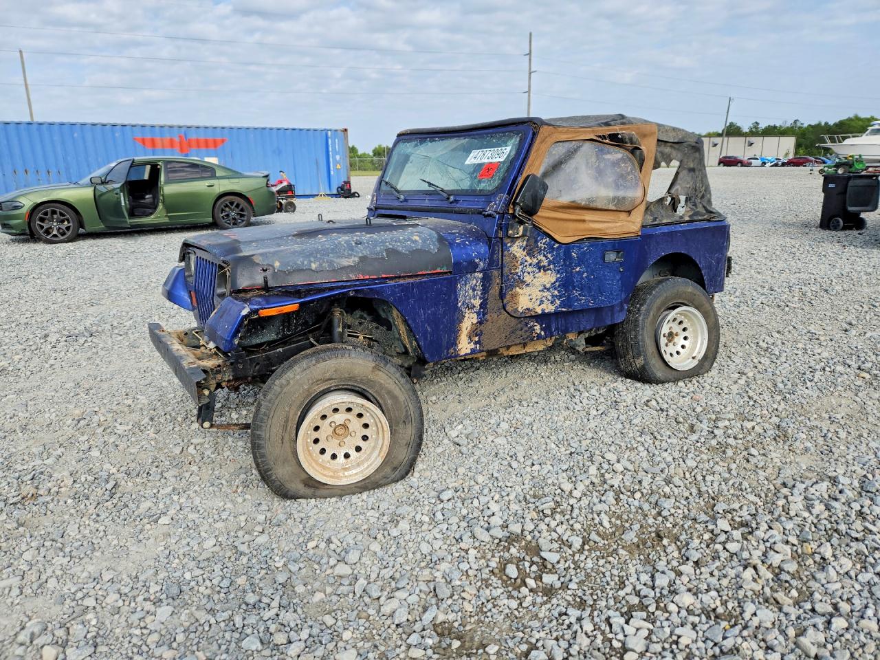 1994 Jeep Wrangler / Yj S Blue vin: 1J4FY19P8RP474334