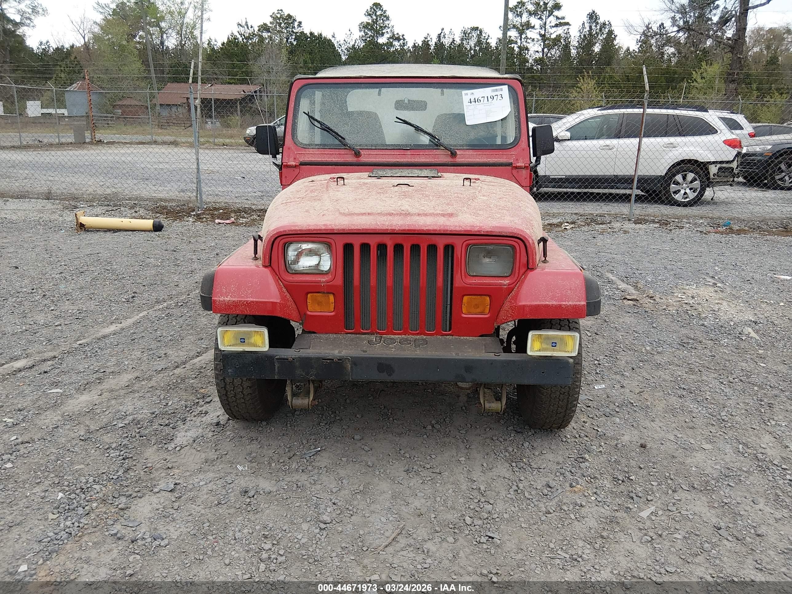 1995 Jeep Wrangler / Yj S/rio Grande Красный vin: 1J4FY19P8SP269263