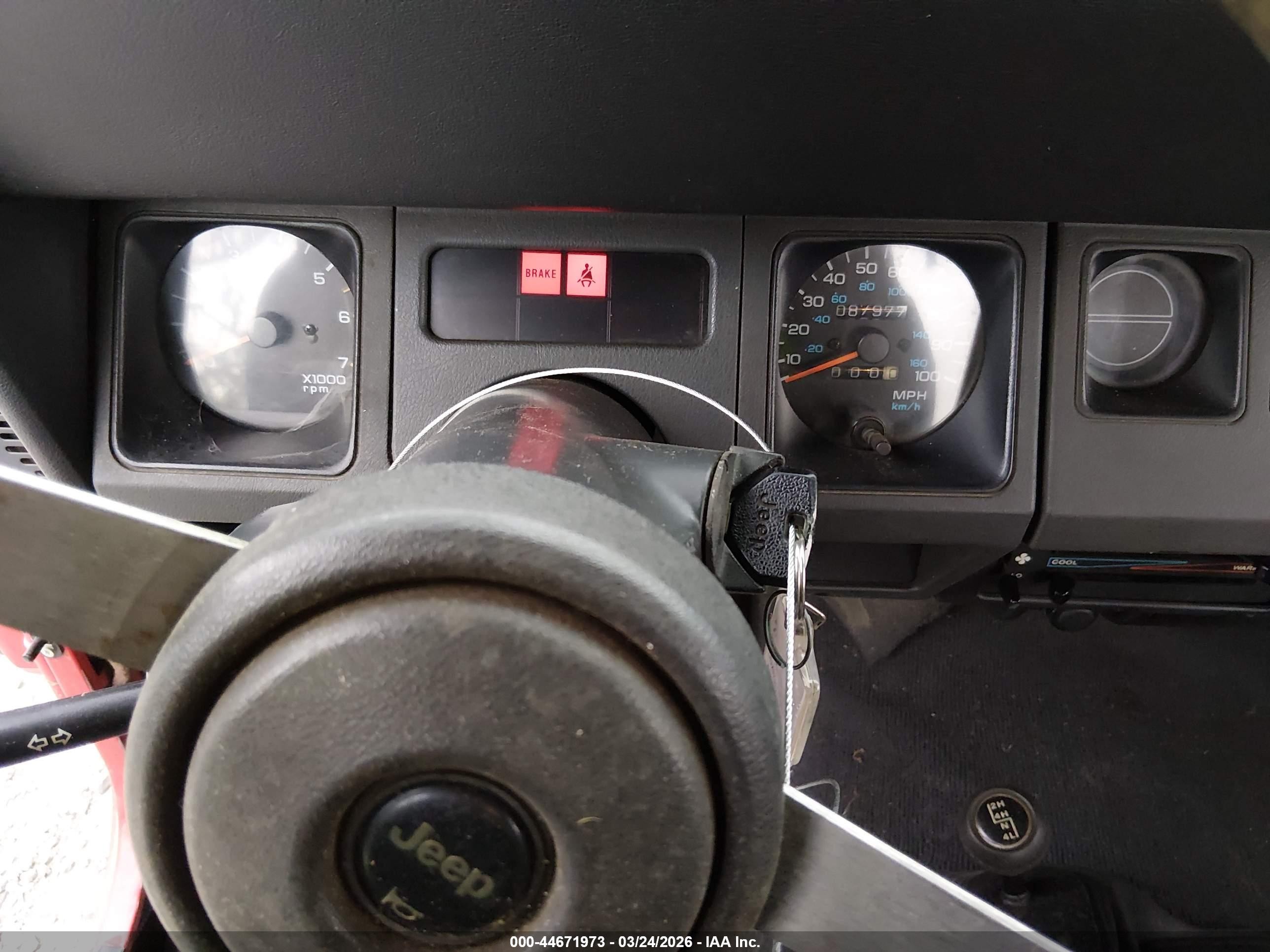 1995 Jeep Wrangler / Yj S/rio Grande Красный vin: 1J4FY19P8SP269263