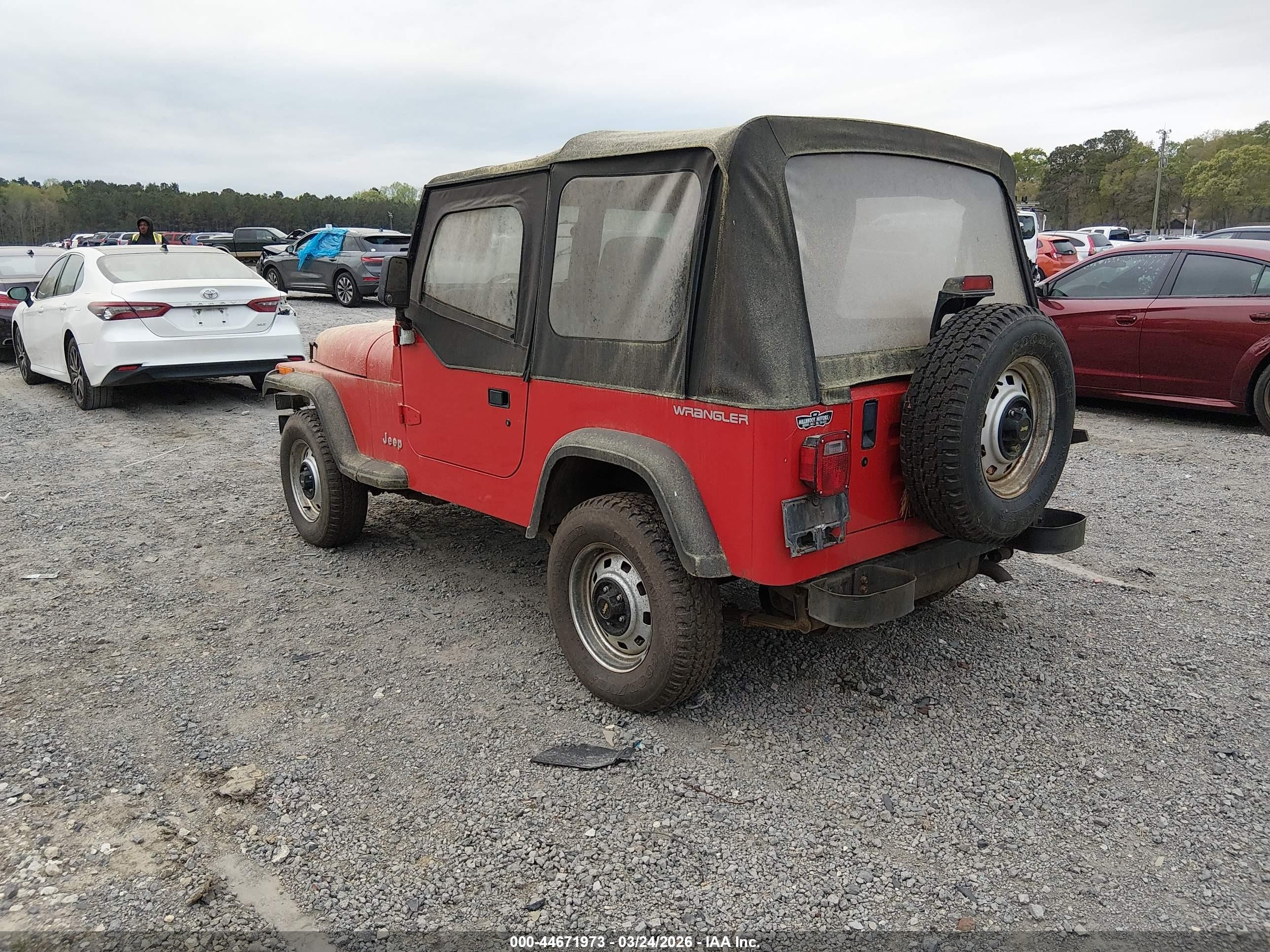 1995 Jeep Wrangler / Yj S/rio Grande Красный vin: 1J4FY19P8SP269263