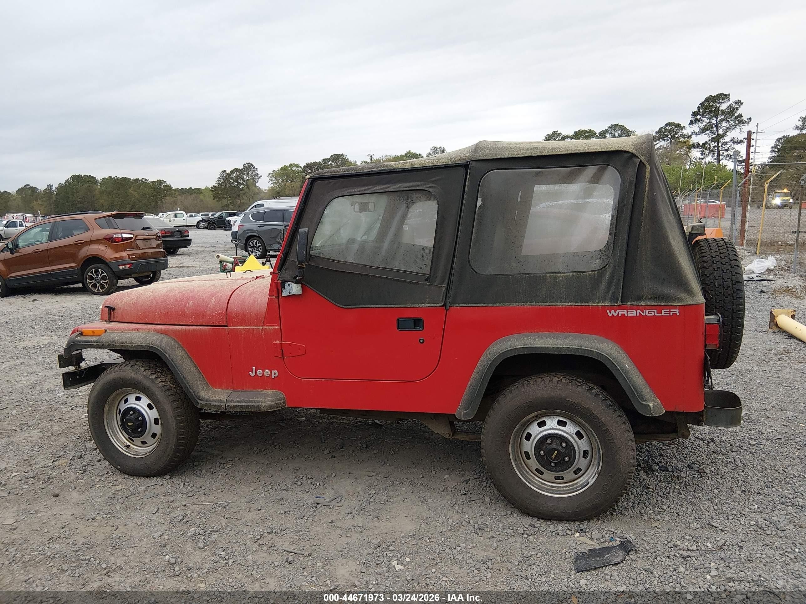 1995 Jeep Wrangler / Yj S/rio Grande Красный vin: 1J4FY19P8SP269263