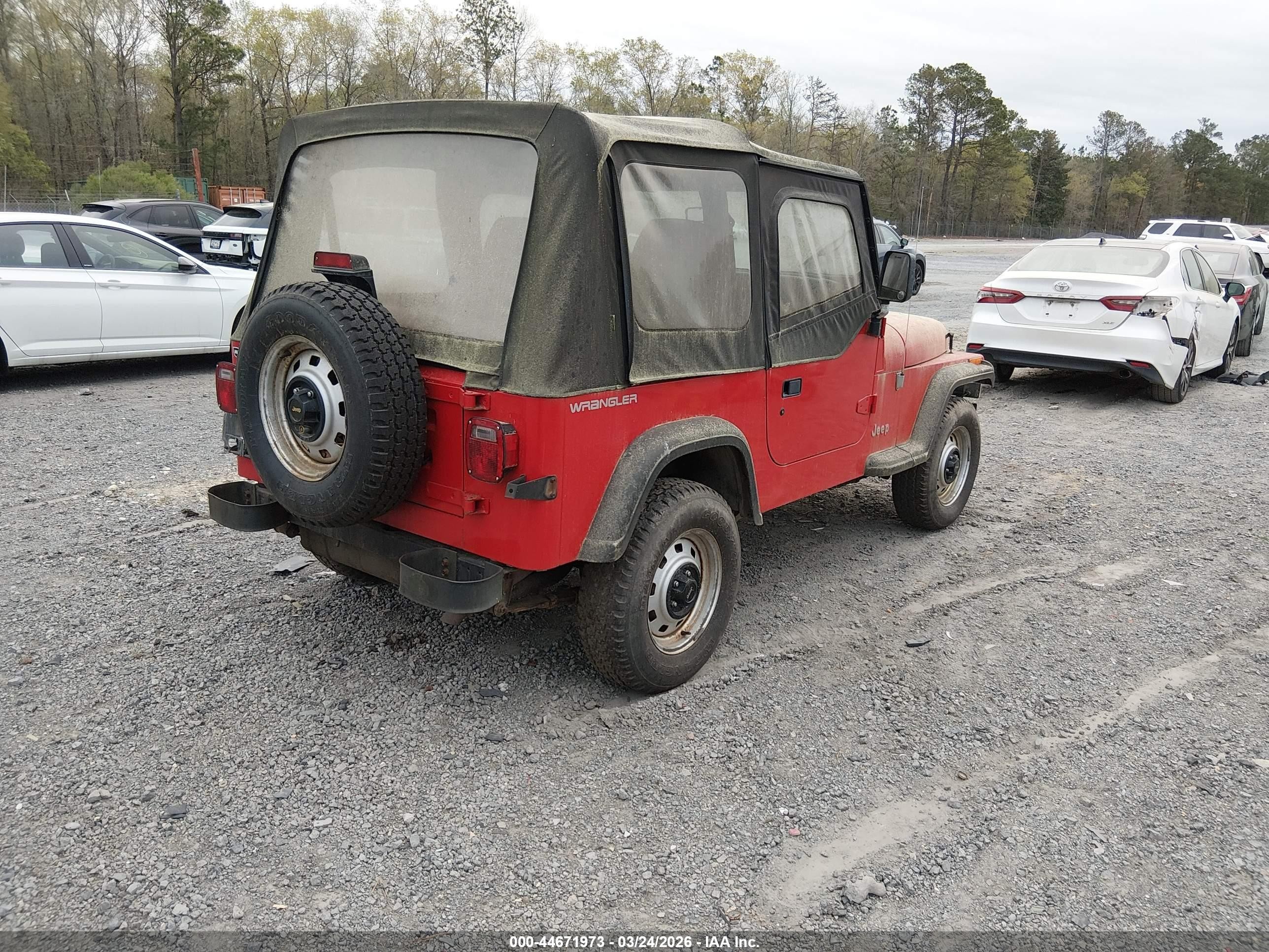 1995 Jeep Wrangler / Yj S/rio Grande Красный vin: 1J4FY19P8SP269263