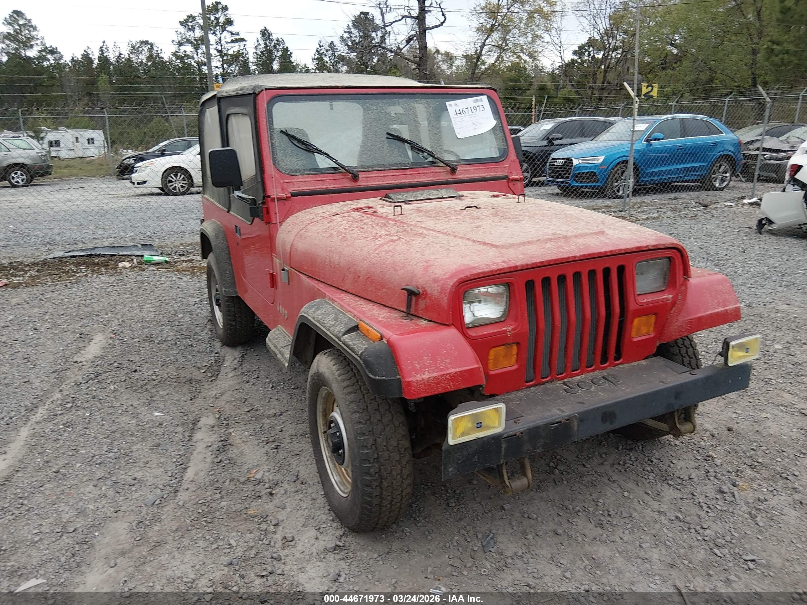 1995 Jeep Wrangler / Yj S/rio Grande Красный vin: 1J4FY19P8SP269263