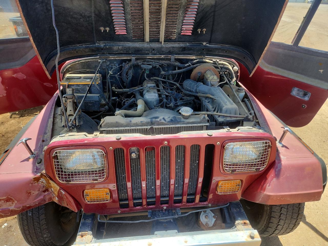 1994 Jeep Wrangler / Yj S Burgundy vin: 1J4FY19P9RP422033