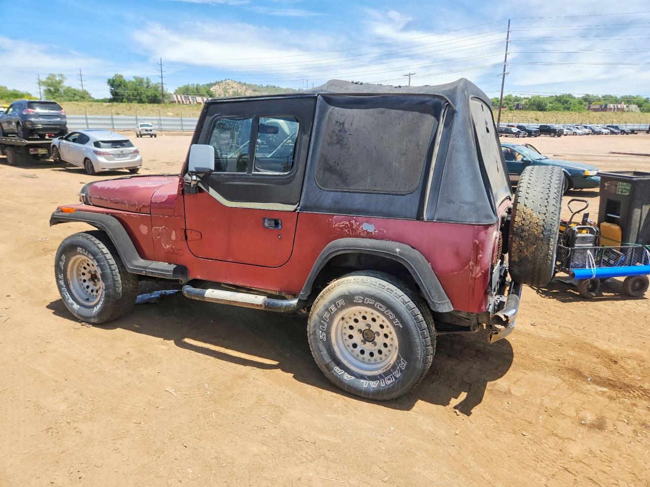 1994 Jeep Wrangler / Yj S Burgundy vin: 1J4FY19P9RP422033