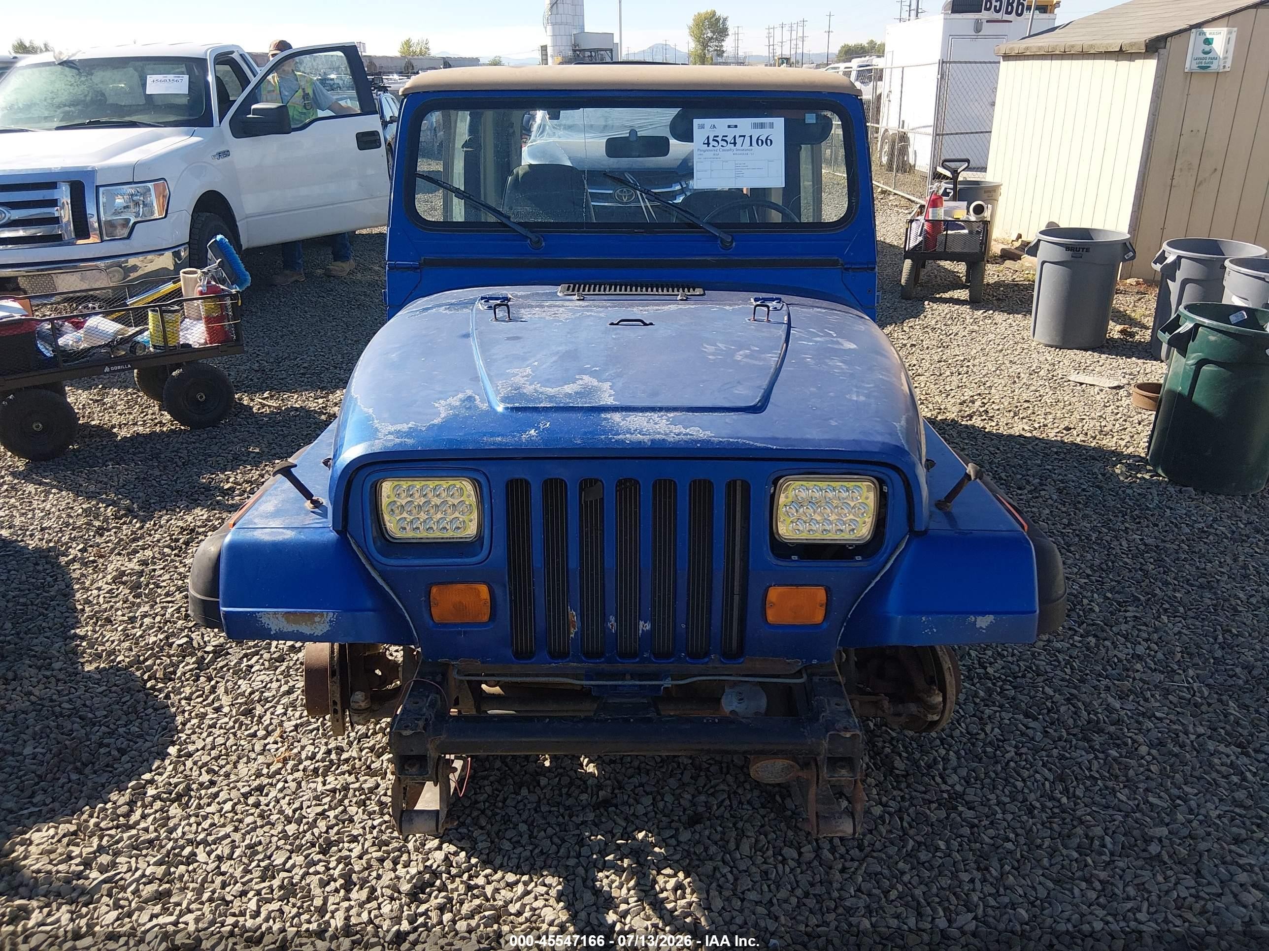 1995 Jeep Wrangler / Yj S/rio Grande Blue vin: 1J4FY19PXSP280796