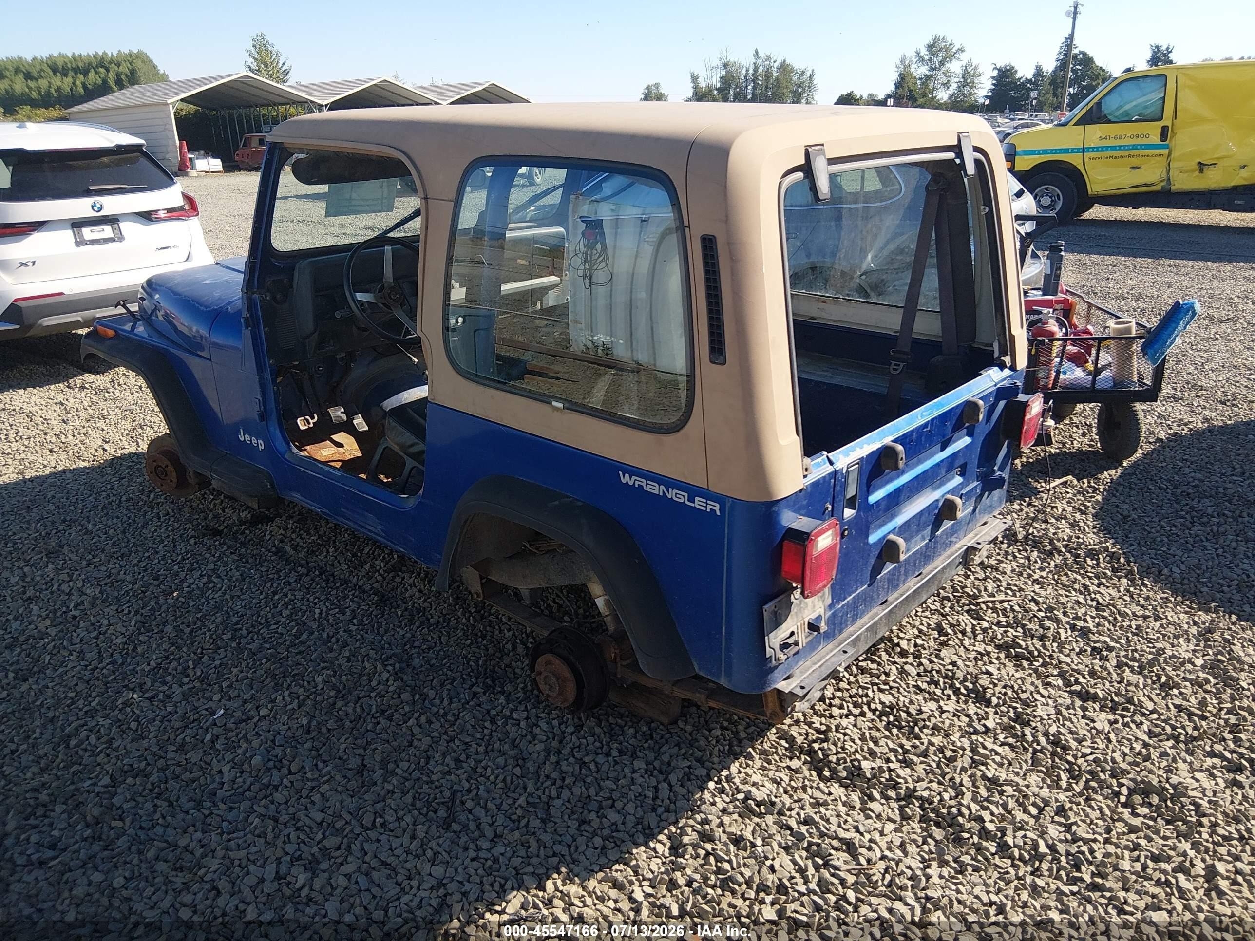 1995 Jeep Wrangler / Yj S/rio Grande Blue vin: 1J4FY19PXSP280796