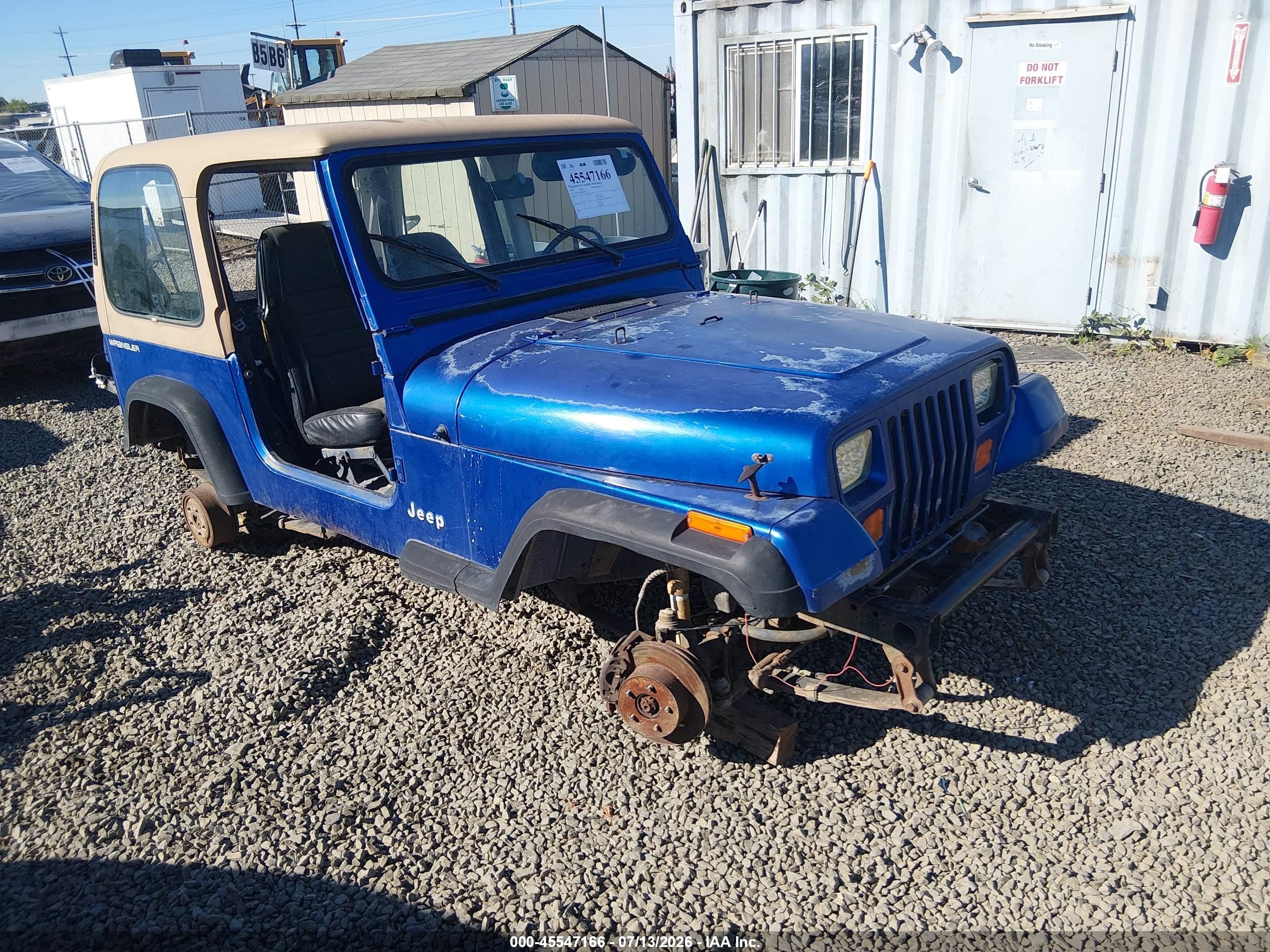 1995 Jeep Wrangler / Yj S/rio Grande Blue vin: 1J4FY19PXSP280796
