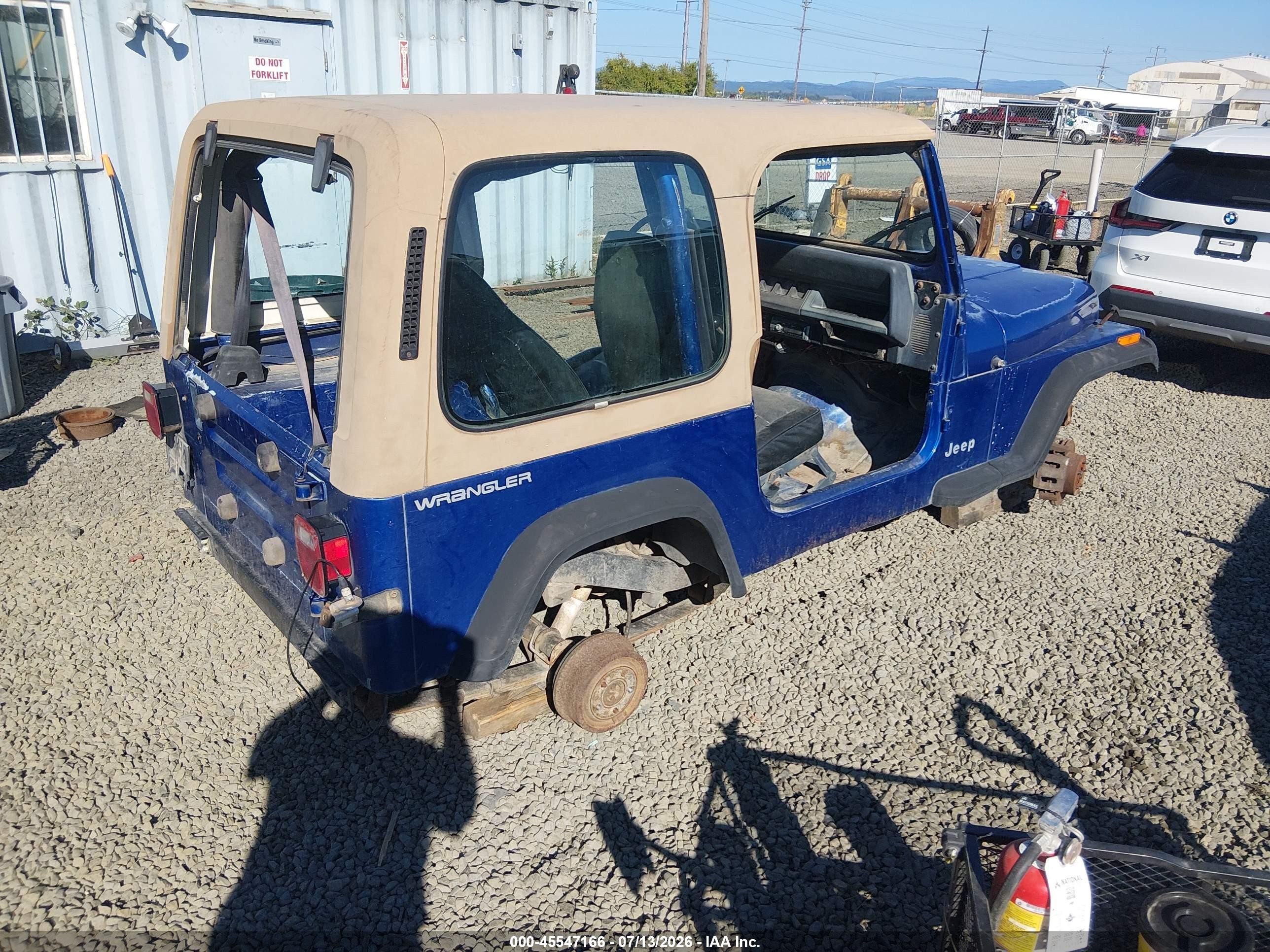 1995 Jeep Wrangler / Yj S/rio Grande Blue vin: 1J4FY19PXSP280796
