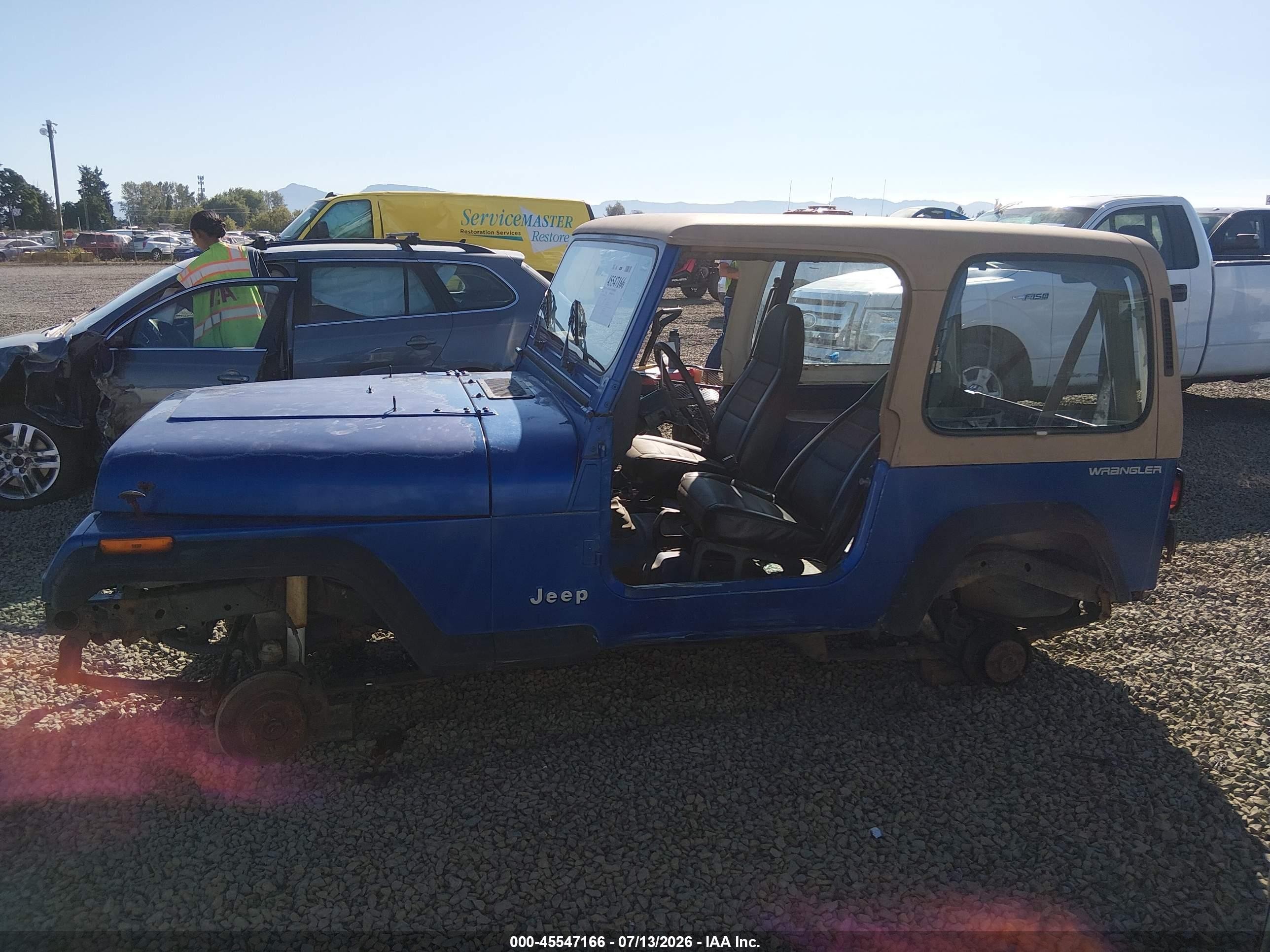 1995 Jeep Wrangler / Yj S/rio Grande Blue vin: 1J4FY19PXSP280796