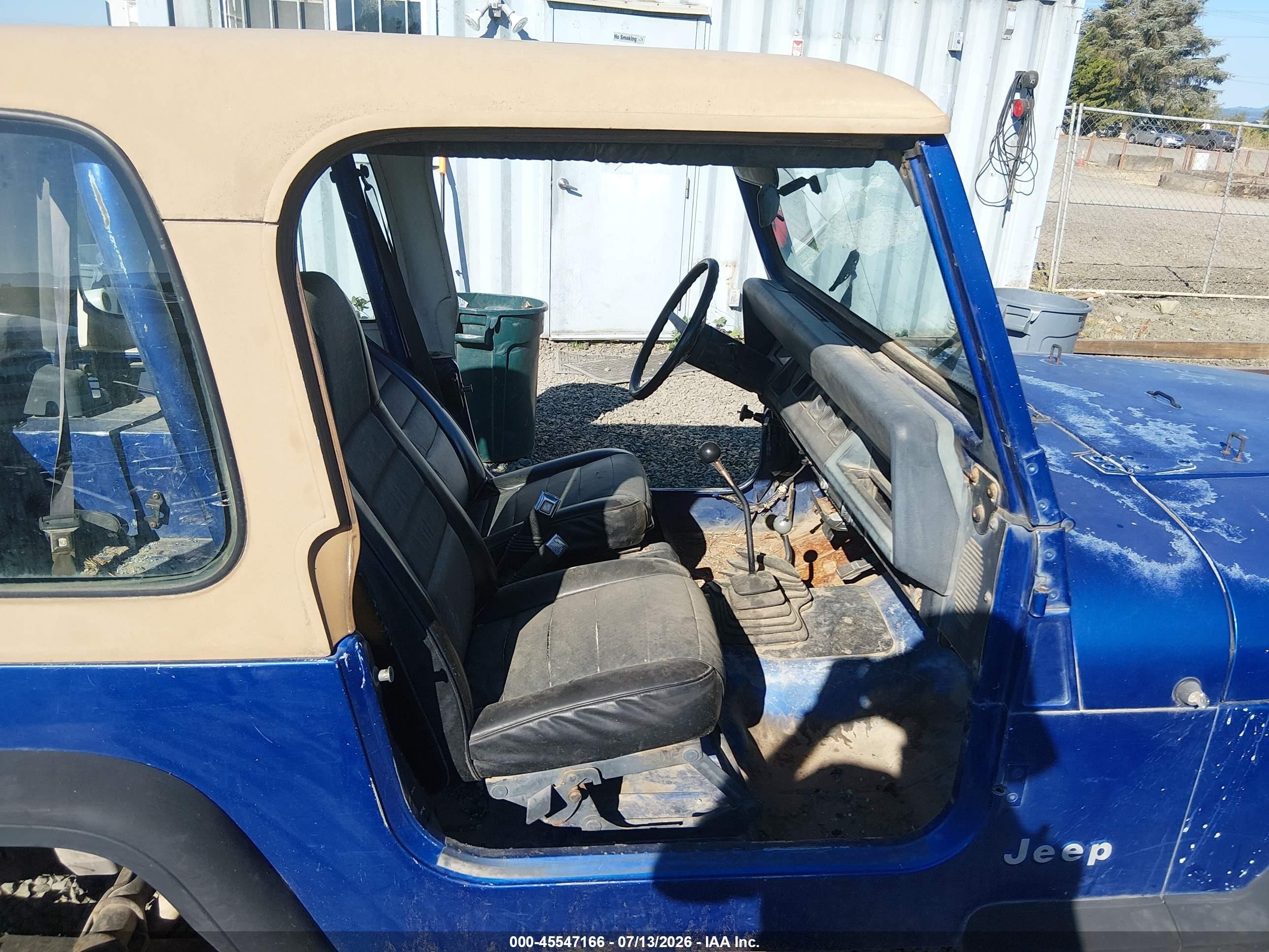 1995 Jeep Wrangler / Yj S/rio Grande Blue vin: 1J4FY19PXSP280796