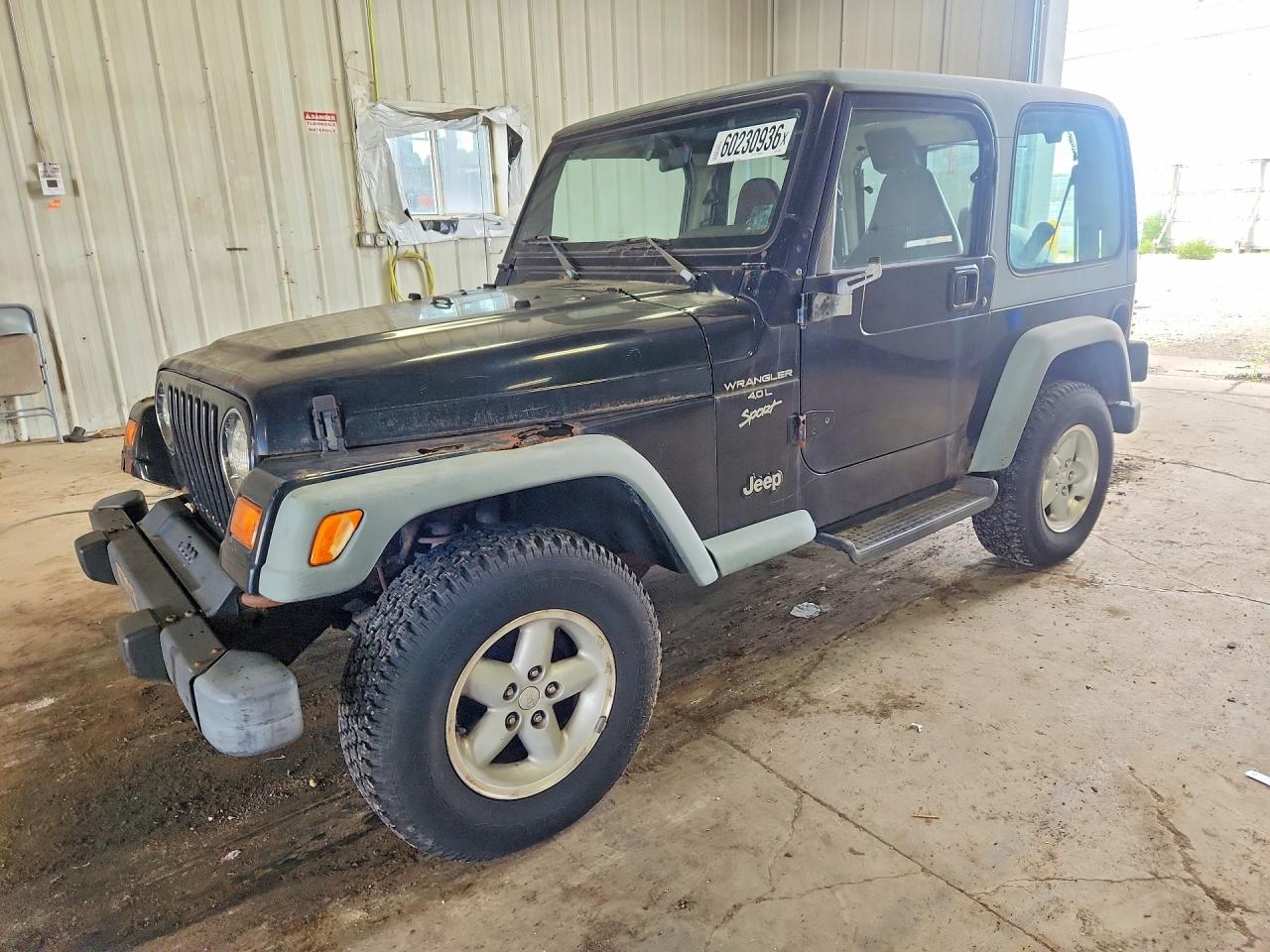 1999 Jeep Wrangler / Tj Sport Black vin: 1J4FY19S0XP471865