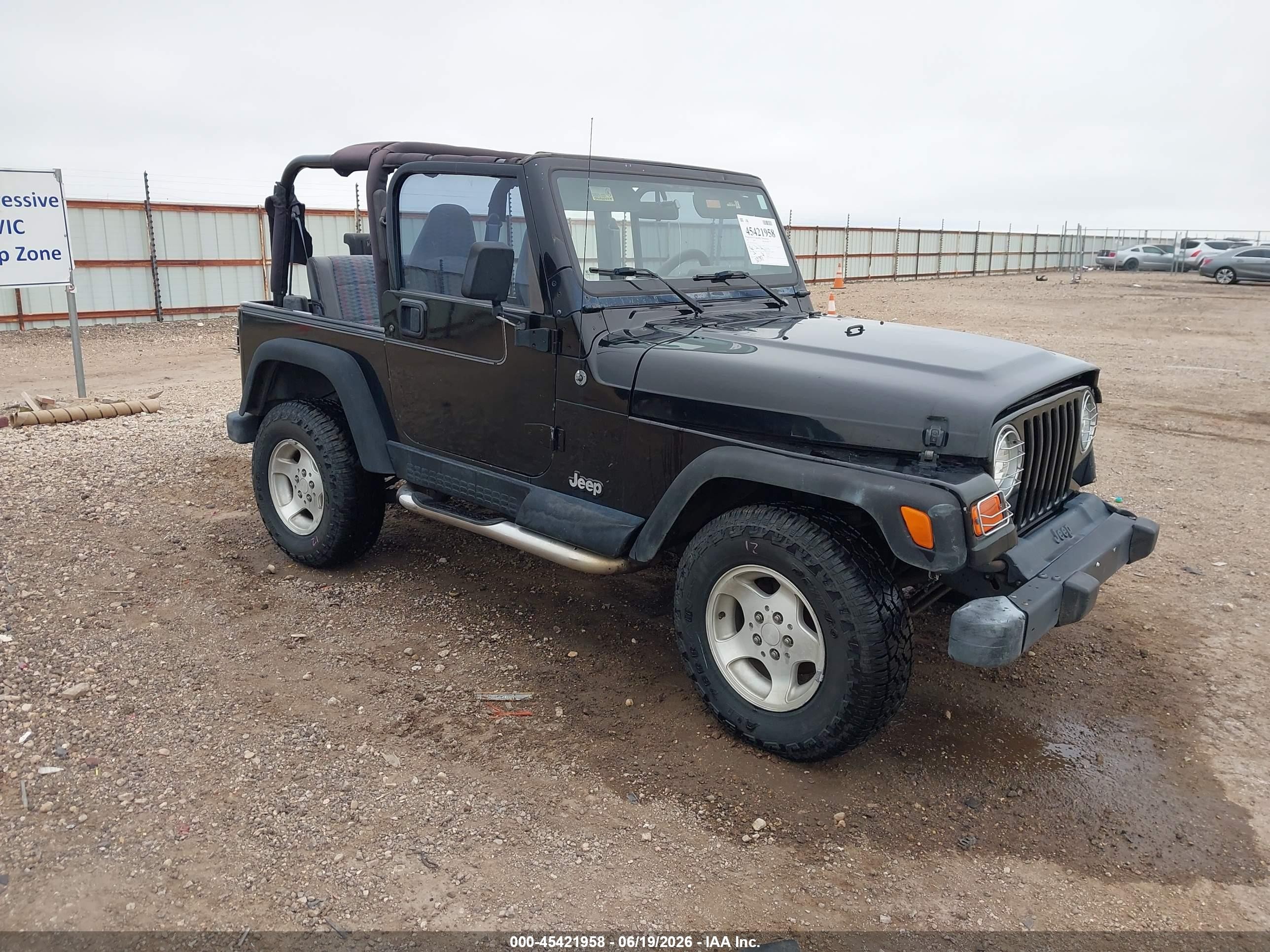 1997 Jeep Wrangler Sport Black vin: 1J4FY19S1VP540799