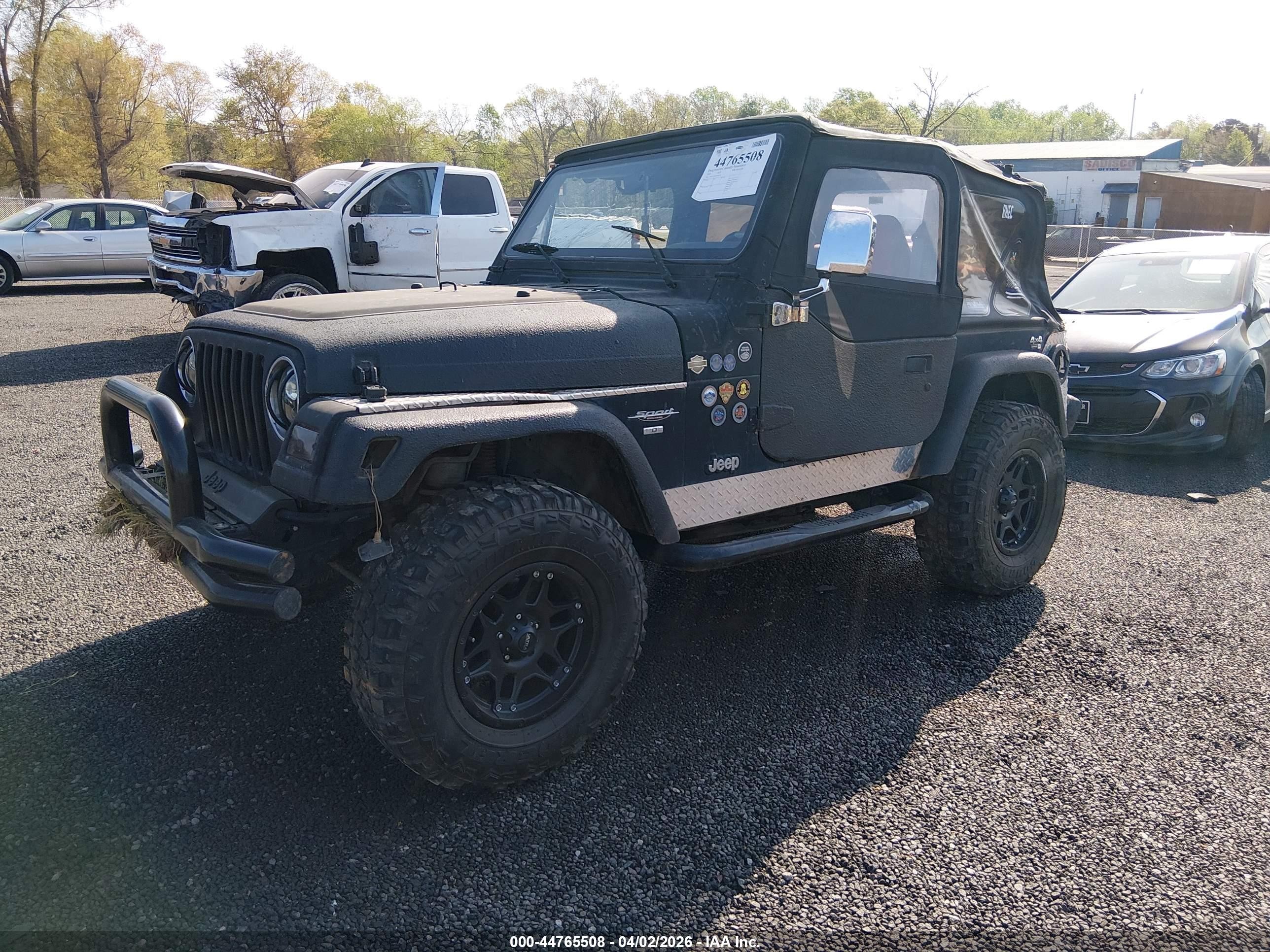 1997 Jeep Wrangler Sport Черный vin: 1J4FY19S2VP446110