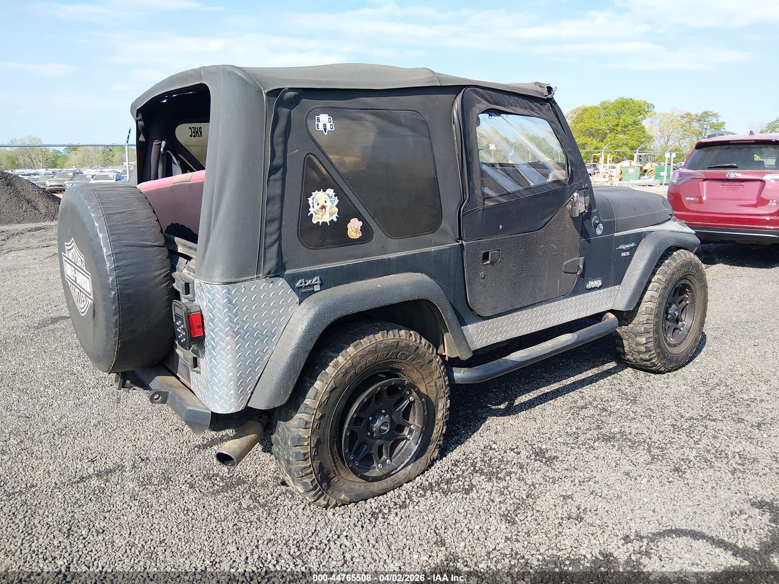1997 Jeep Wrangler Sport Черный vin: 1J4FY19S2VP446110
