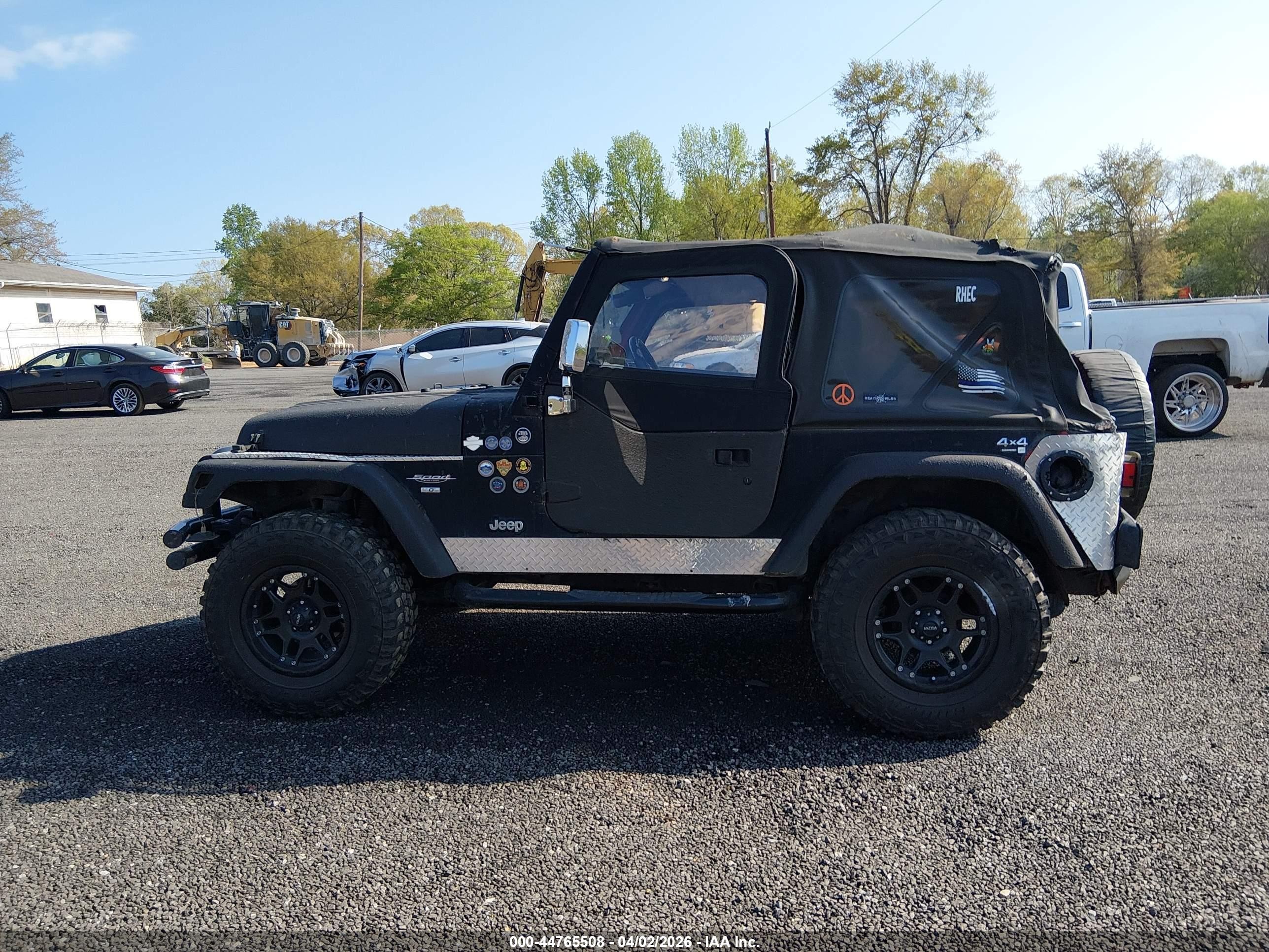 1997 Jeep Wrangler Sport Черный vin: 1J4FY19S2VP446110