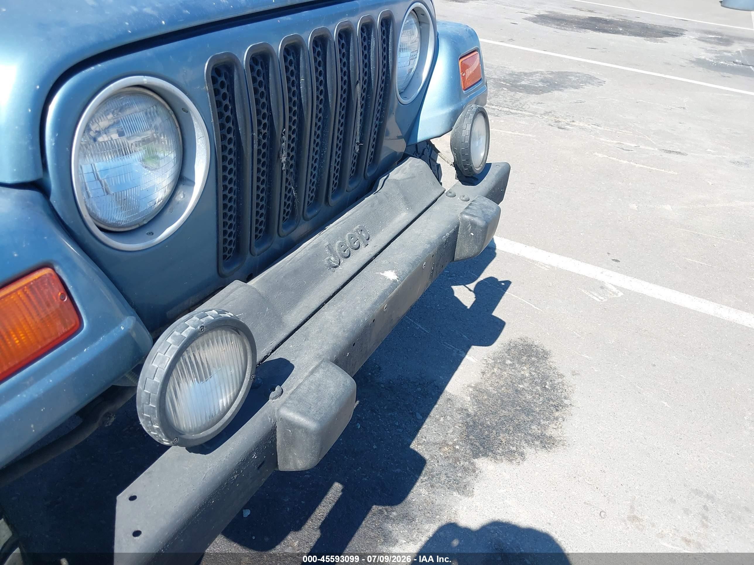 1999 Jeep Wrangler Sport Blue vin: 1J4FY19S2XP408671