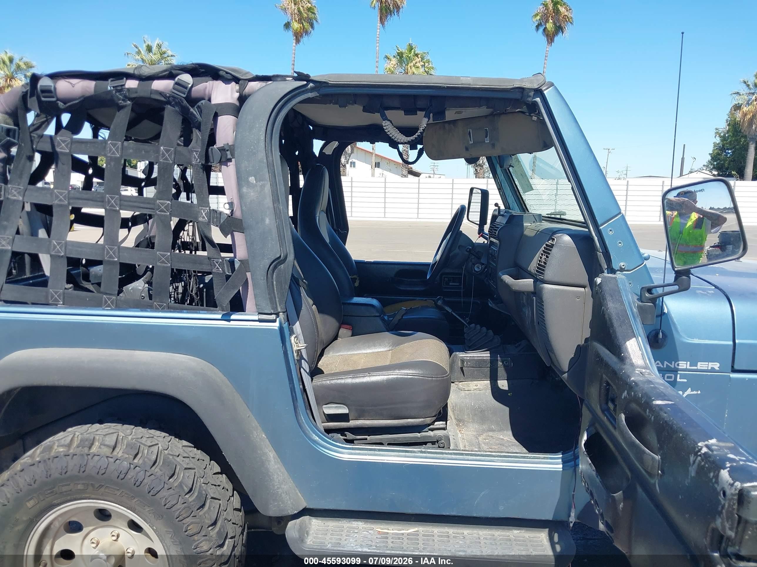 1999 Jeep Wrangler Sport Blue vin: 1J4FY19S2XP408671