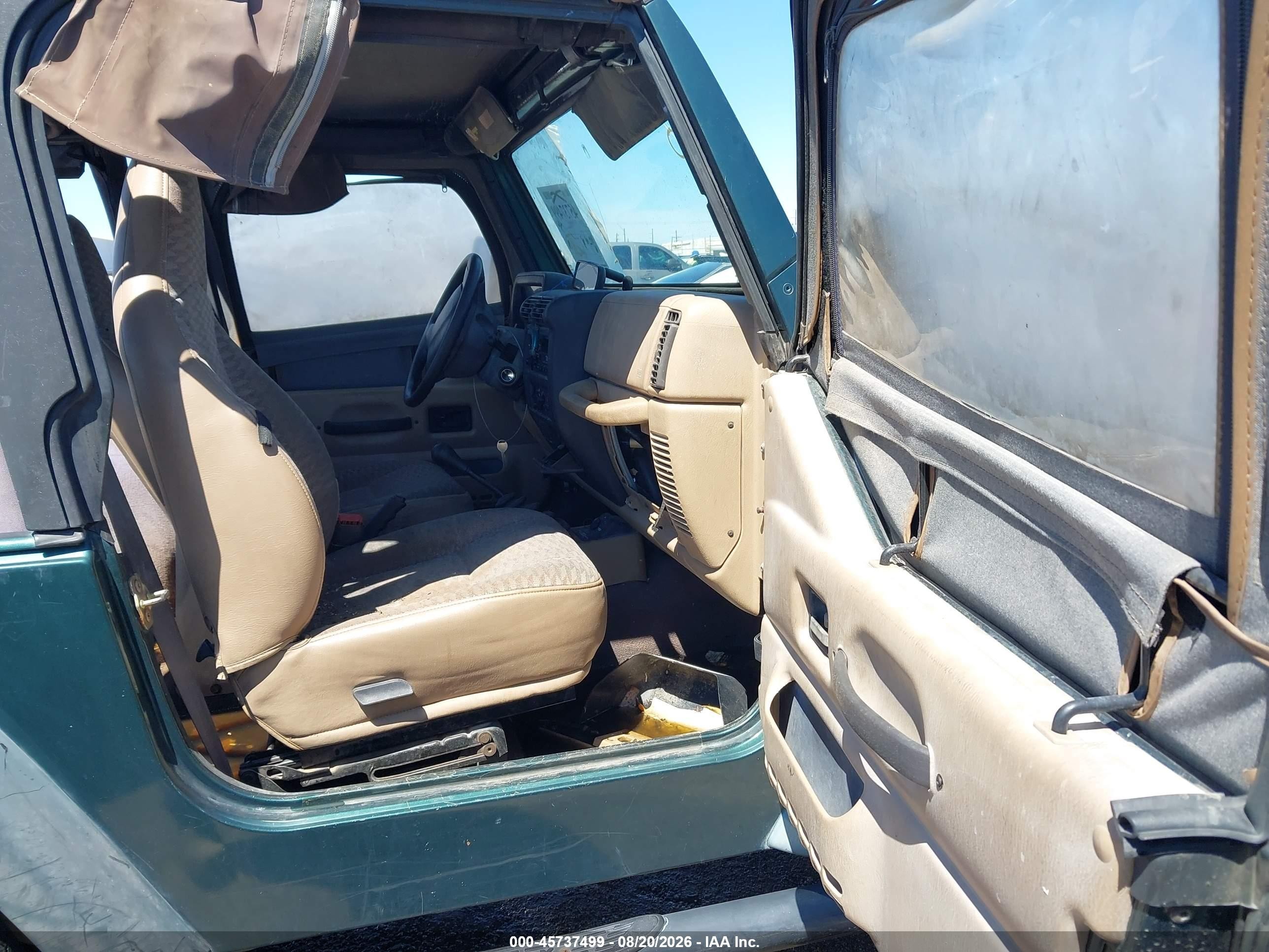 1999 Jeep Wrangler Sport Зеленый vin: 1J4FY19S2XP440620