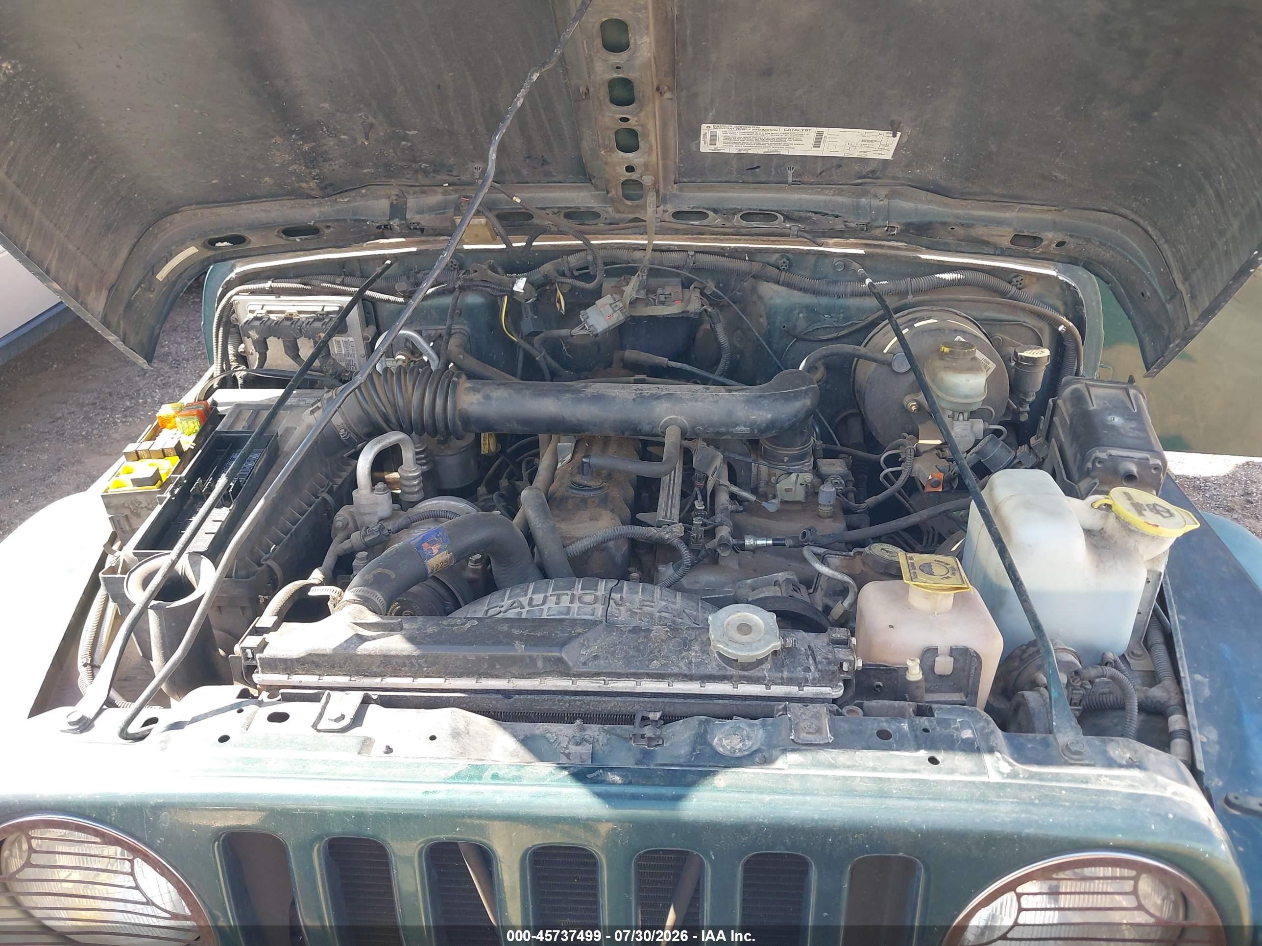 1999 Jeep Wrangler Sport Зеленый vin: 1J4FY19S2XP440620